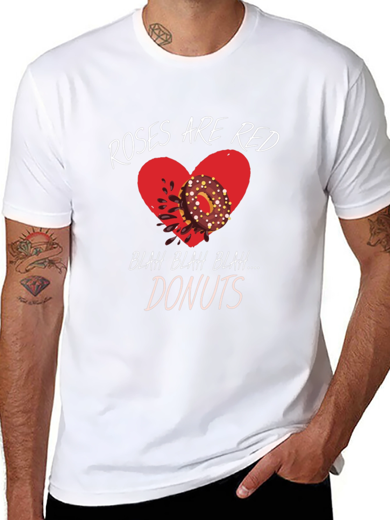 Roses Are Red Donuts T-Shirt - Funny Valentines Day