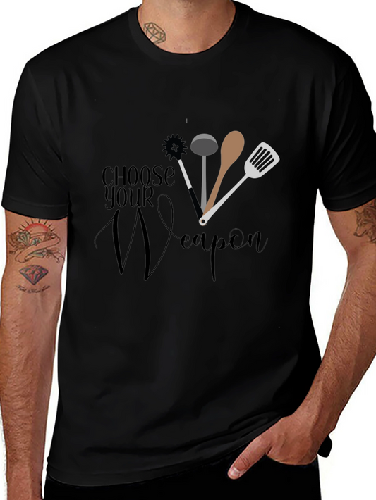 Choose Your Weapon Chef Graphic T-Shirt