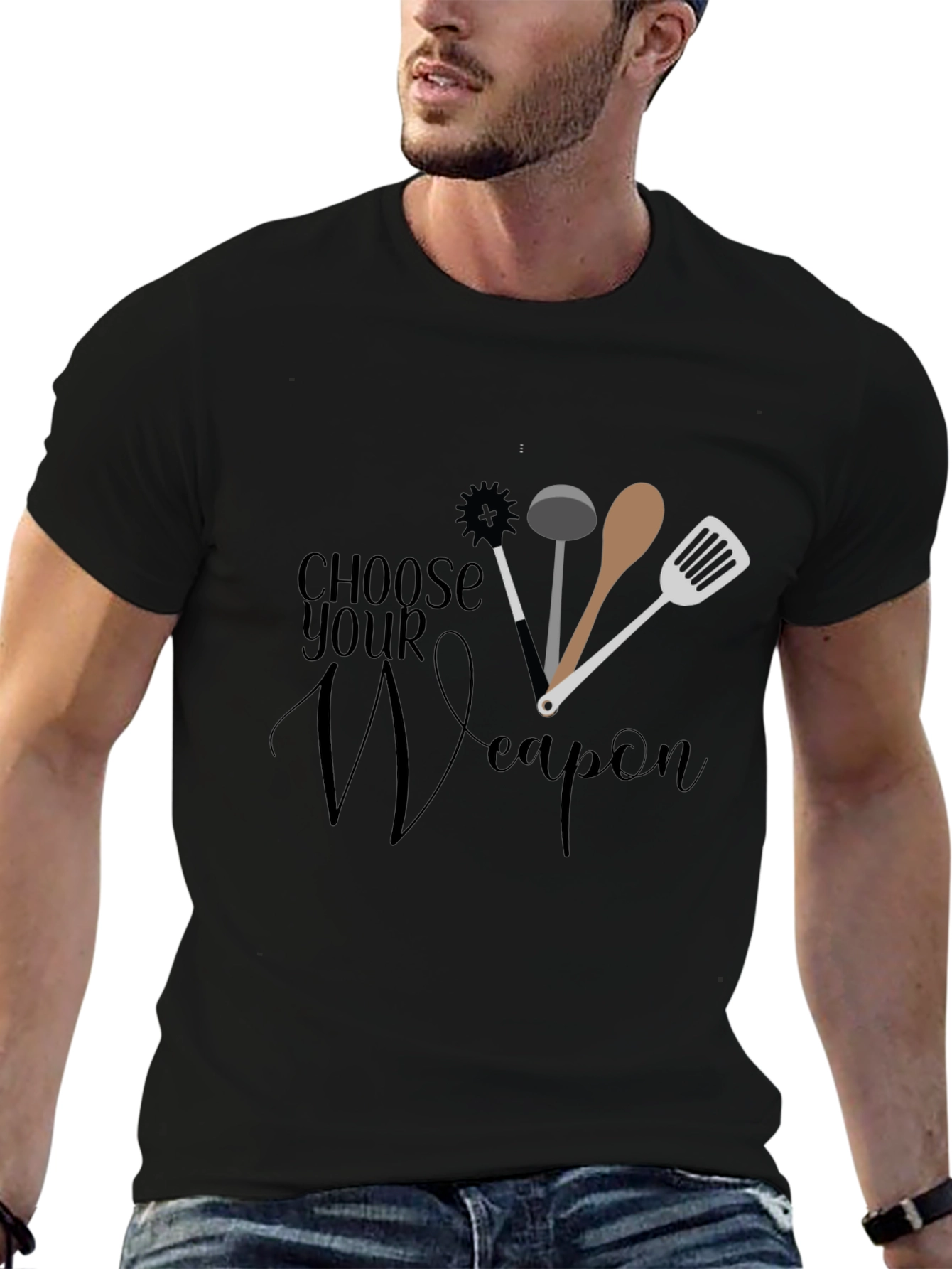 Choose Your Weapon Chef Graphic T-Shirt