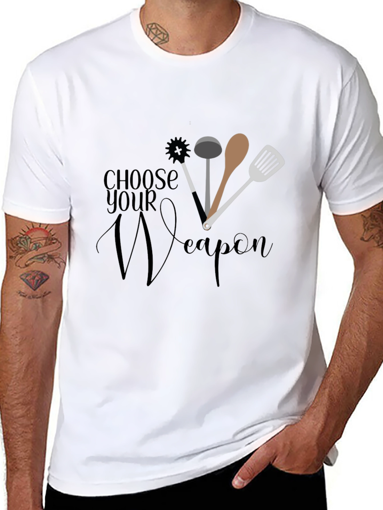 Choose Your Weapon Chef Graphic T-Shirt