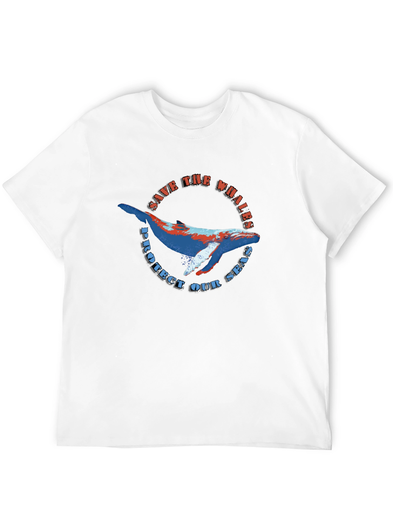 Save the Whales Black Graphic Tee