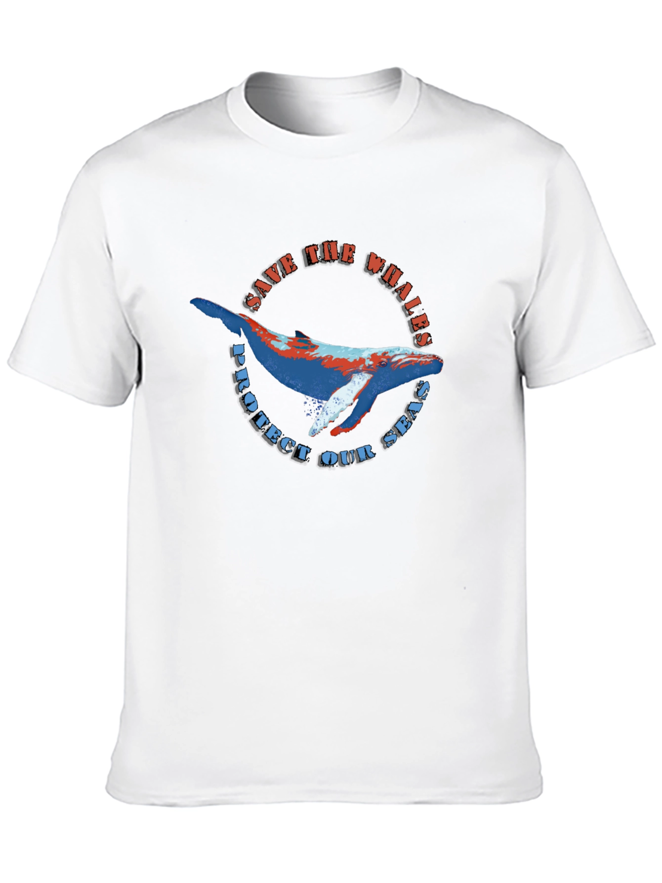 Save the Whales Black Graphic Tee