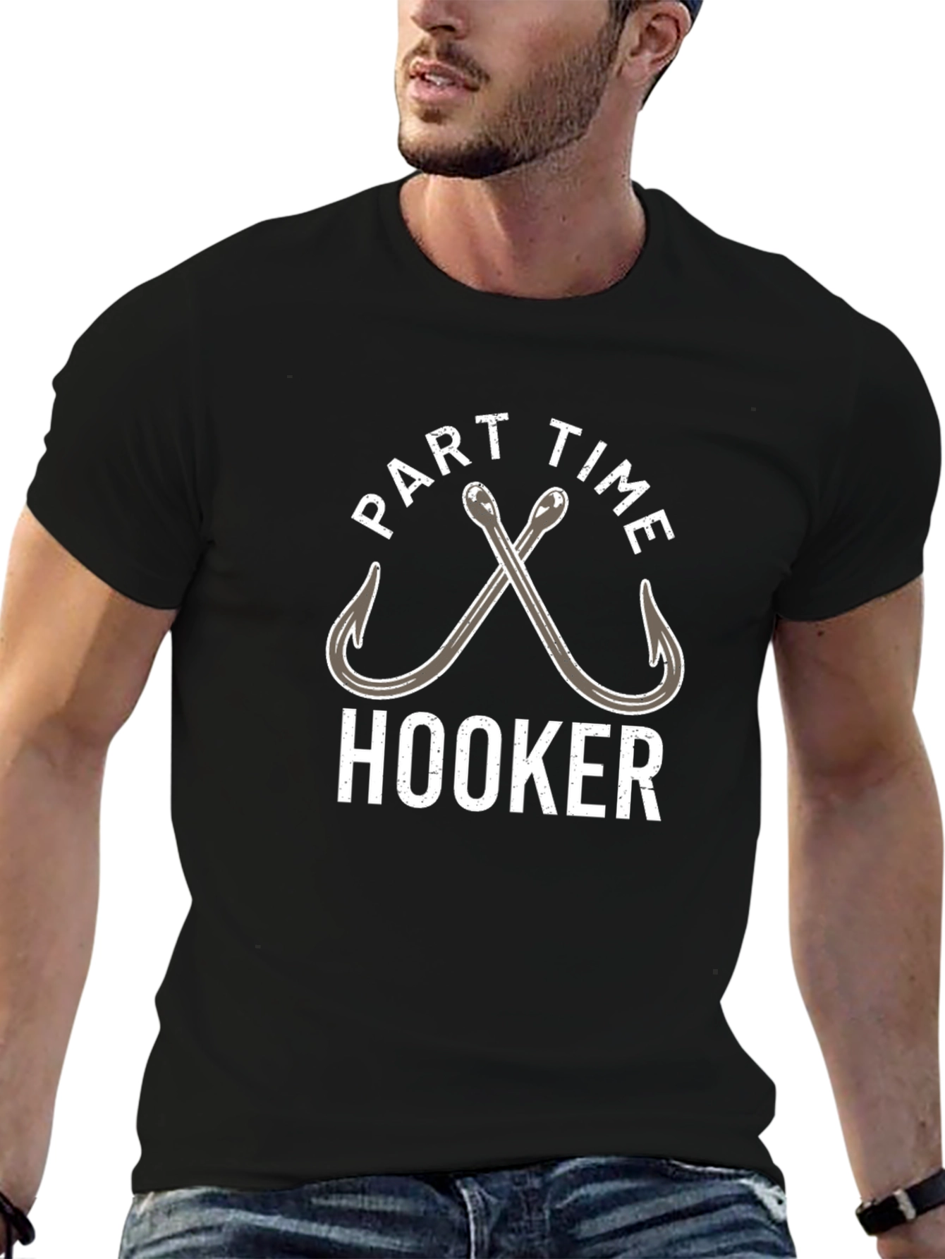 Part Time Hooker T-Shirt: Fishing Humor Tee