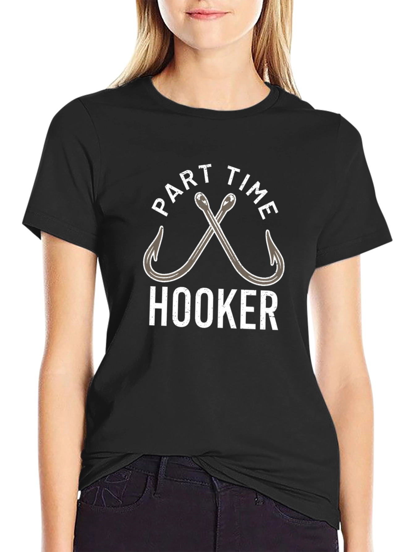 Part Time Hooker T-Shirt: Fishing Humor Tee