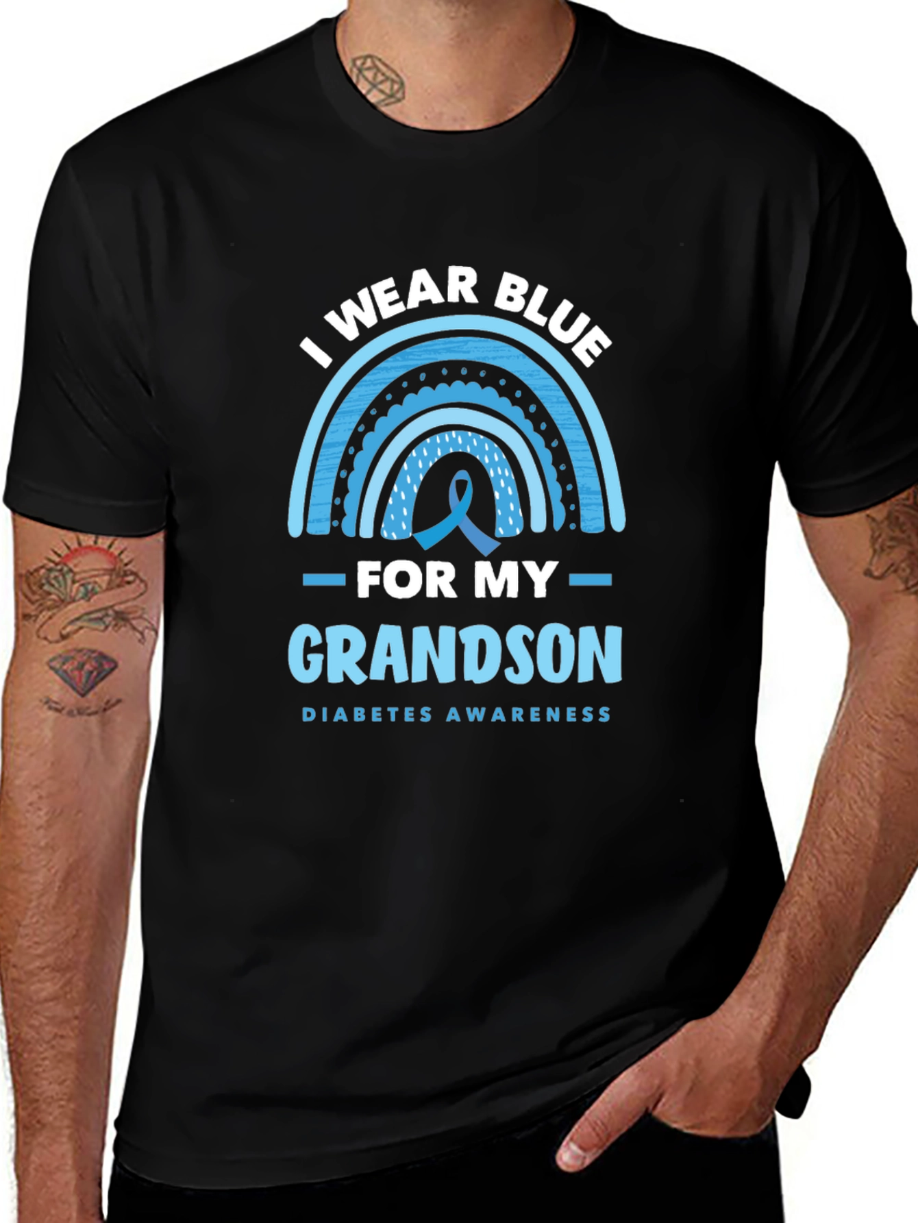 Diabetes Awareness Grandson T-Shirt