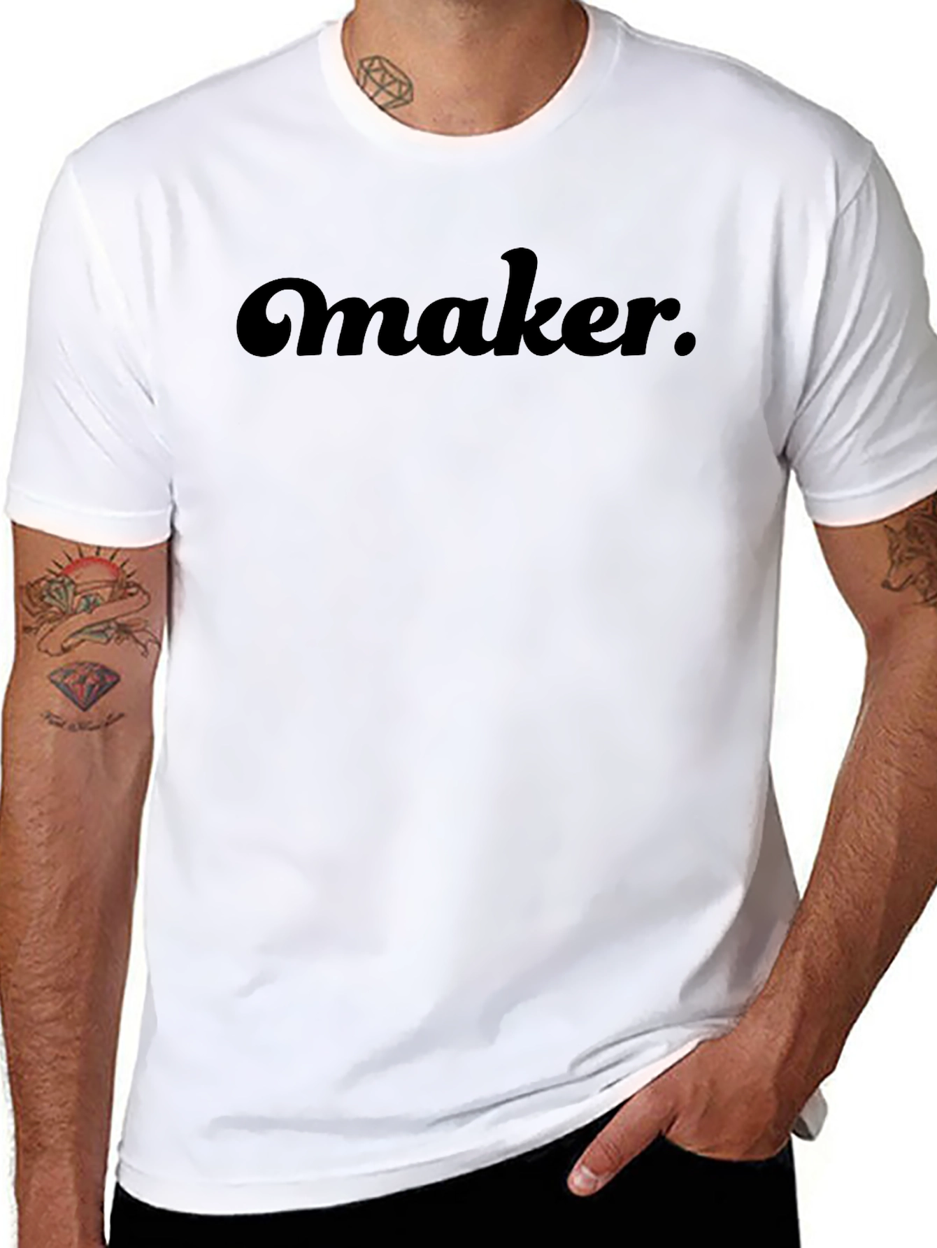 Maker T-Shirt - Retro Style - Black