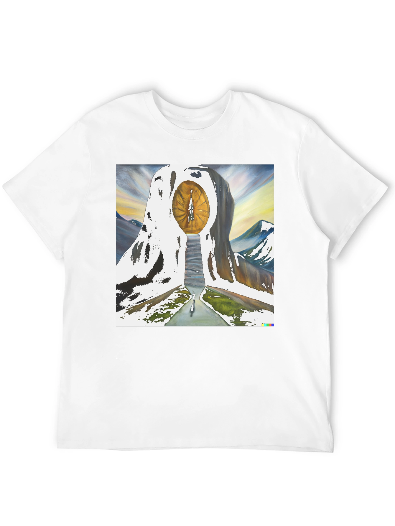 Eye of Time Graphic Tee - Black Cotton Blend