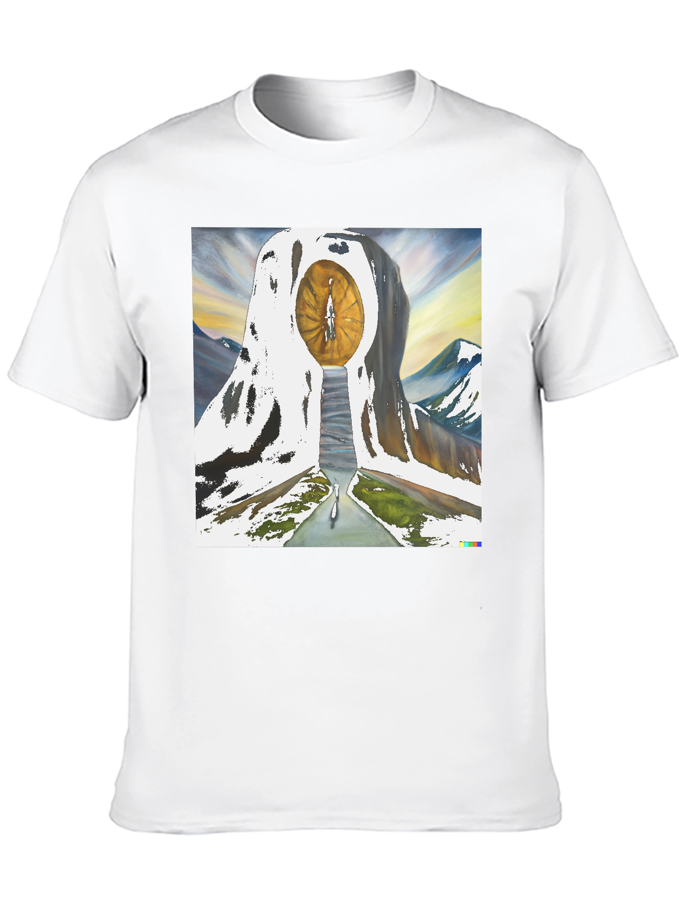 Eye of Time Graphic Tee - Black Cotton Blend