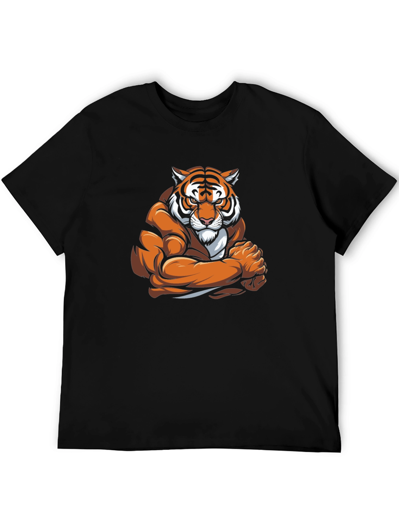Tiger Muscle Graphic Black T-Shirt