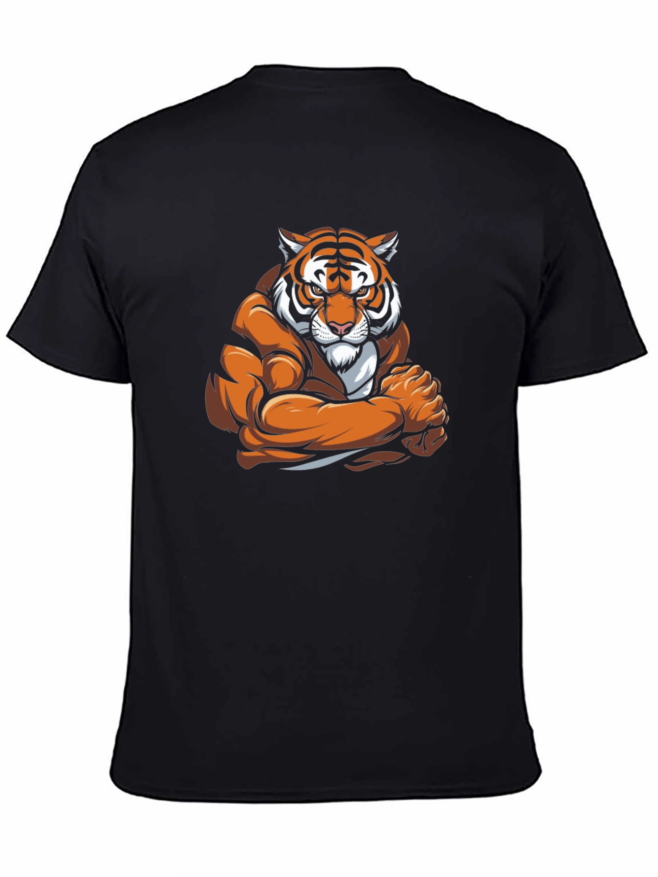 Tiger Muscle Graphic Black T-Shirt