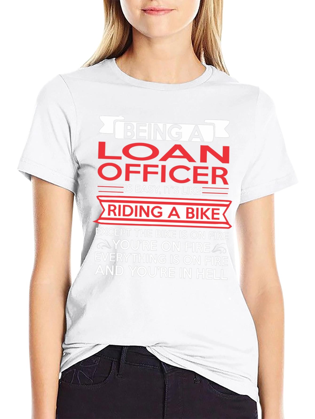 Loan Officer Bike On Fire T-Shirt
