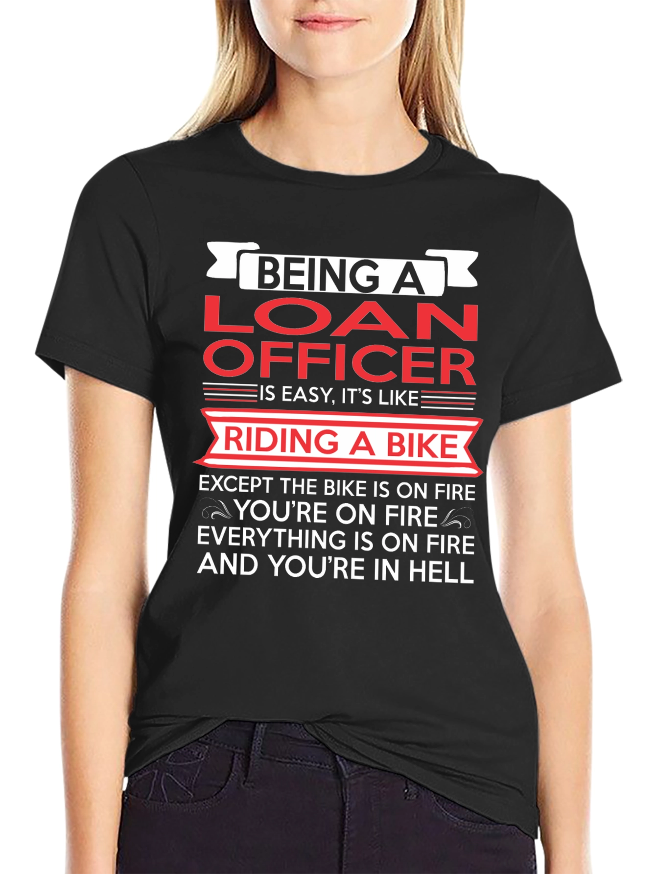 Loan Officer Bike On Fire T-Shirt