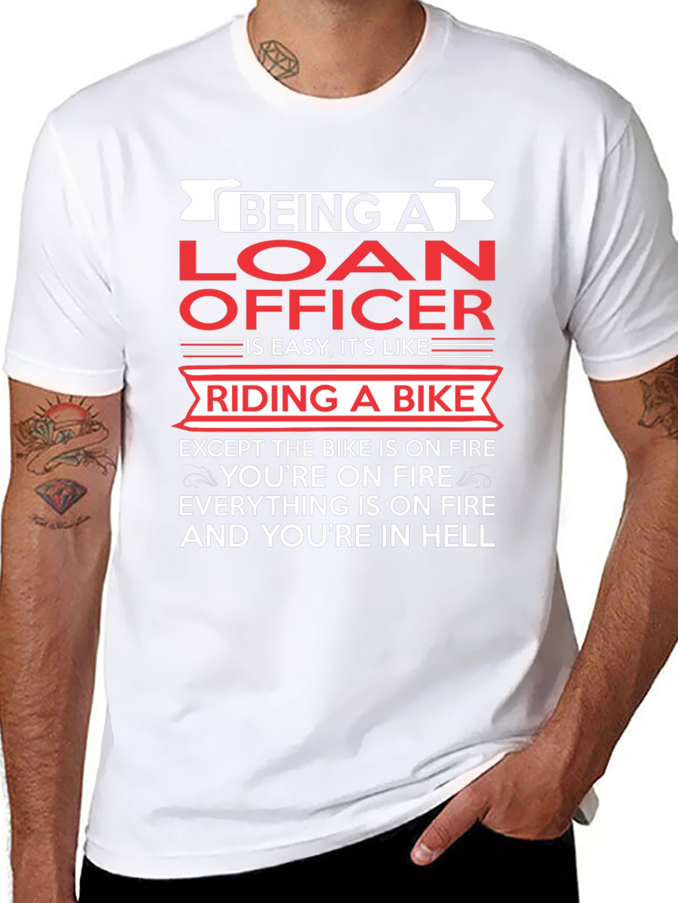 Loan Officer Bike On Fire T-Shirt
