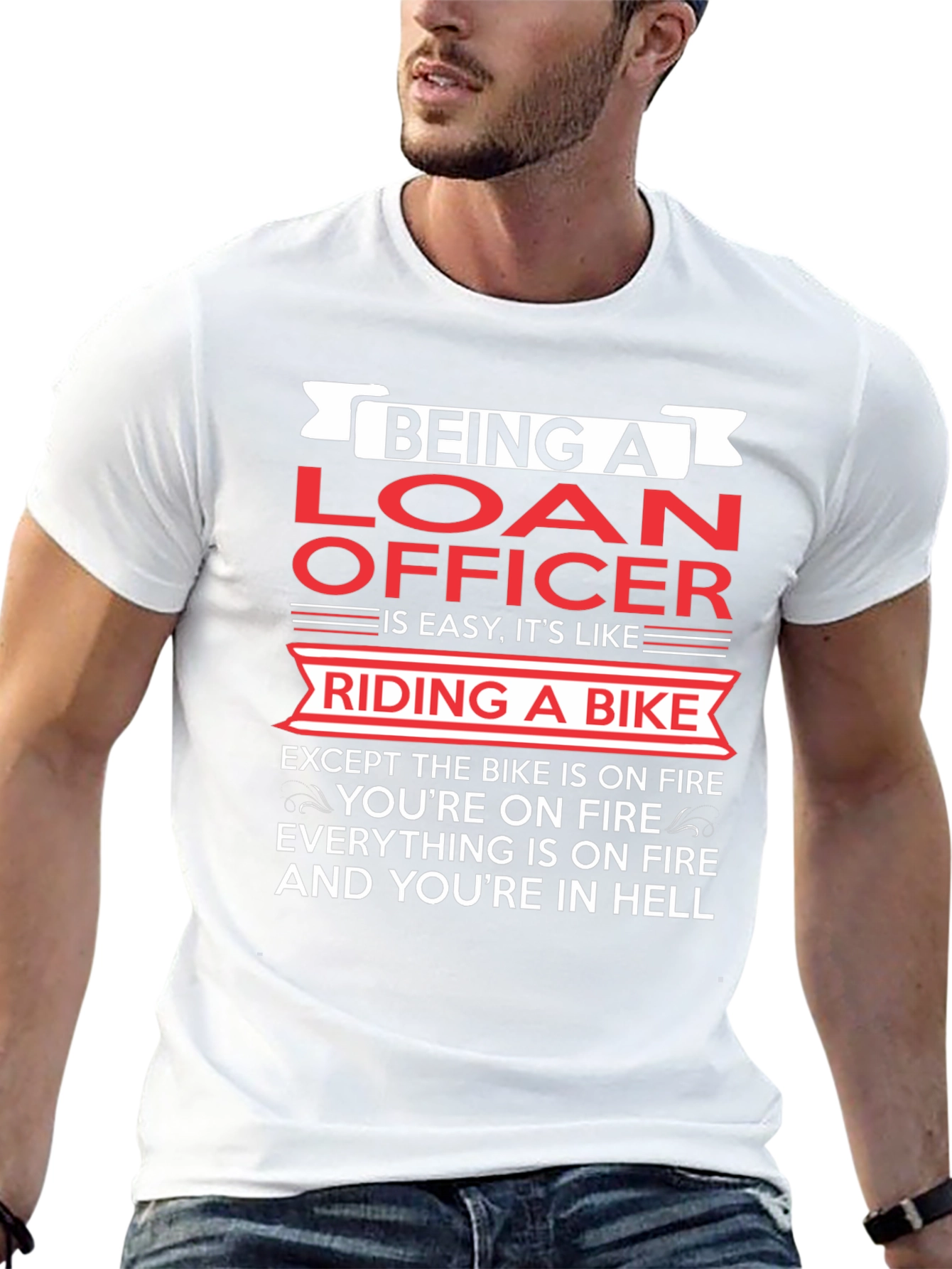 Loan Officer Bike On Fire T-Shirt