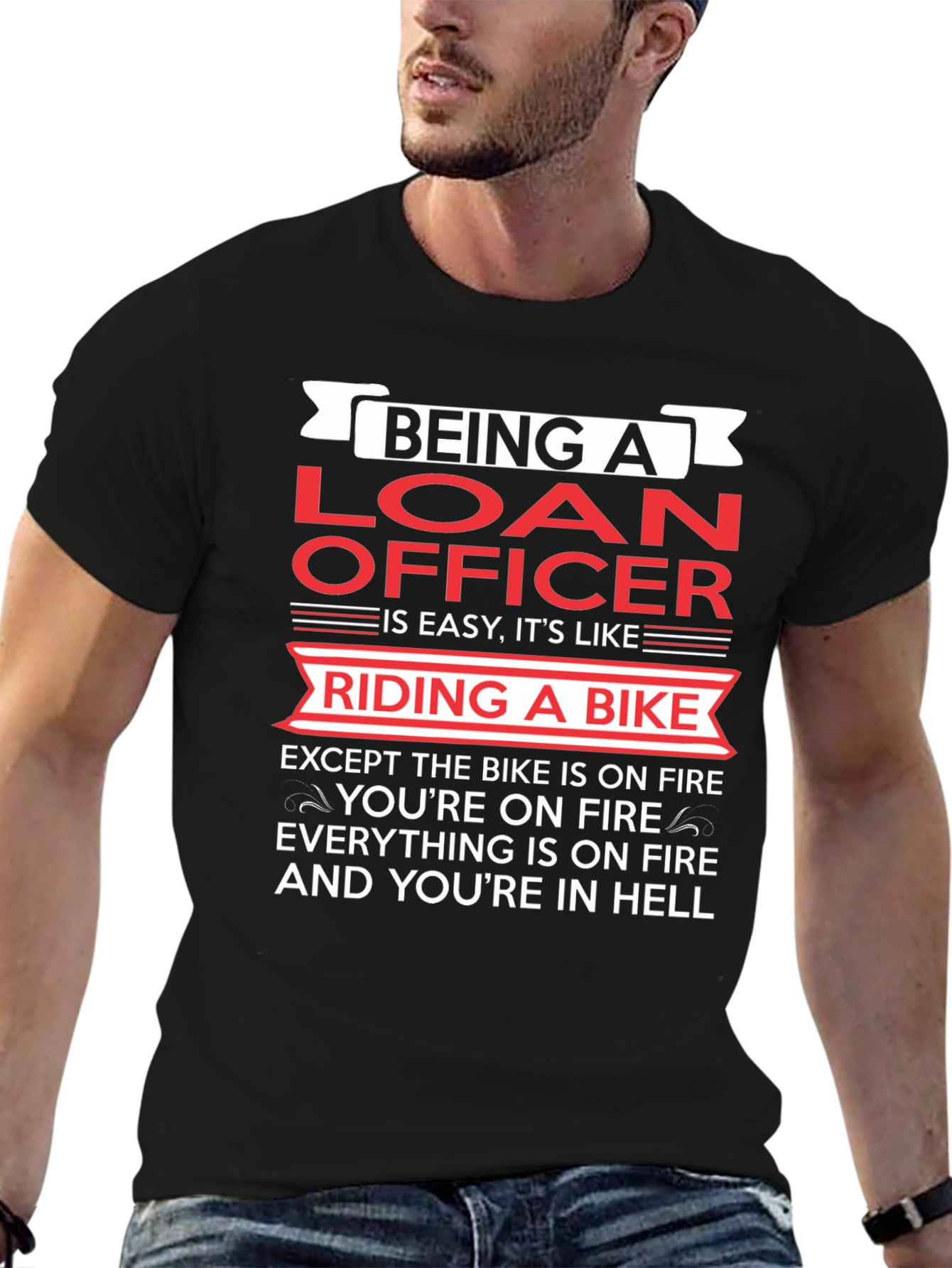 Loan Officer Bike On Fire T-Shirt