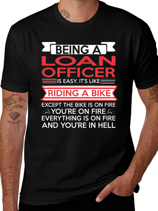 Loan Officer Bike On Fire T-Shirt
