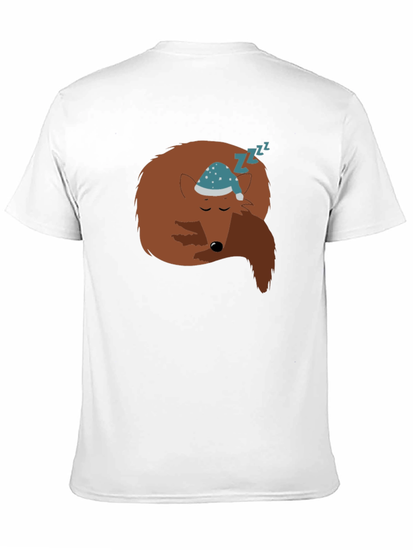 Sleeping Fox Graphic T-Shirt - Black