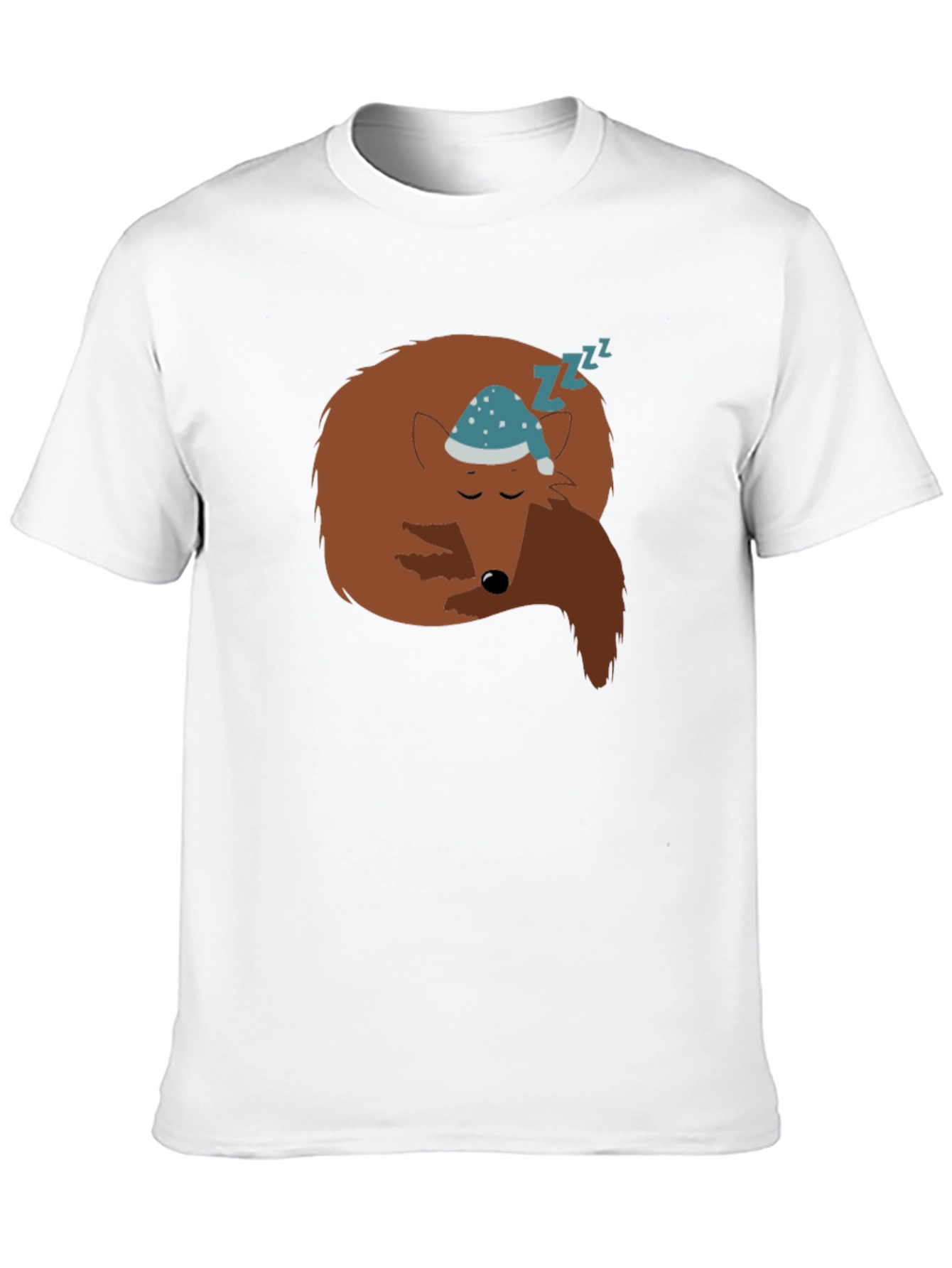 Sleeping Fox Graphic T-Shirt - Black
