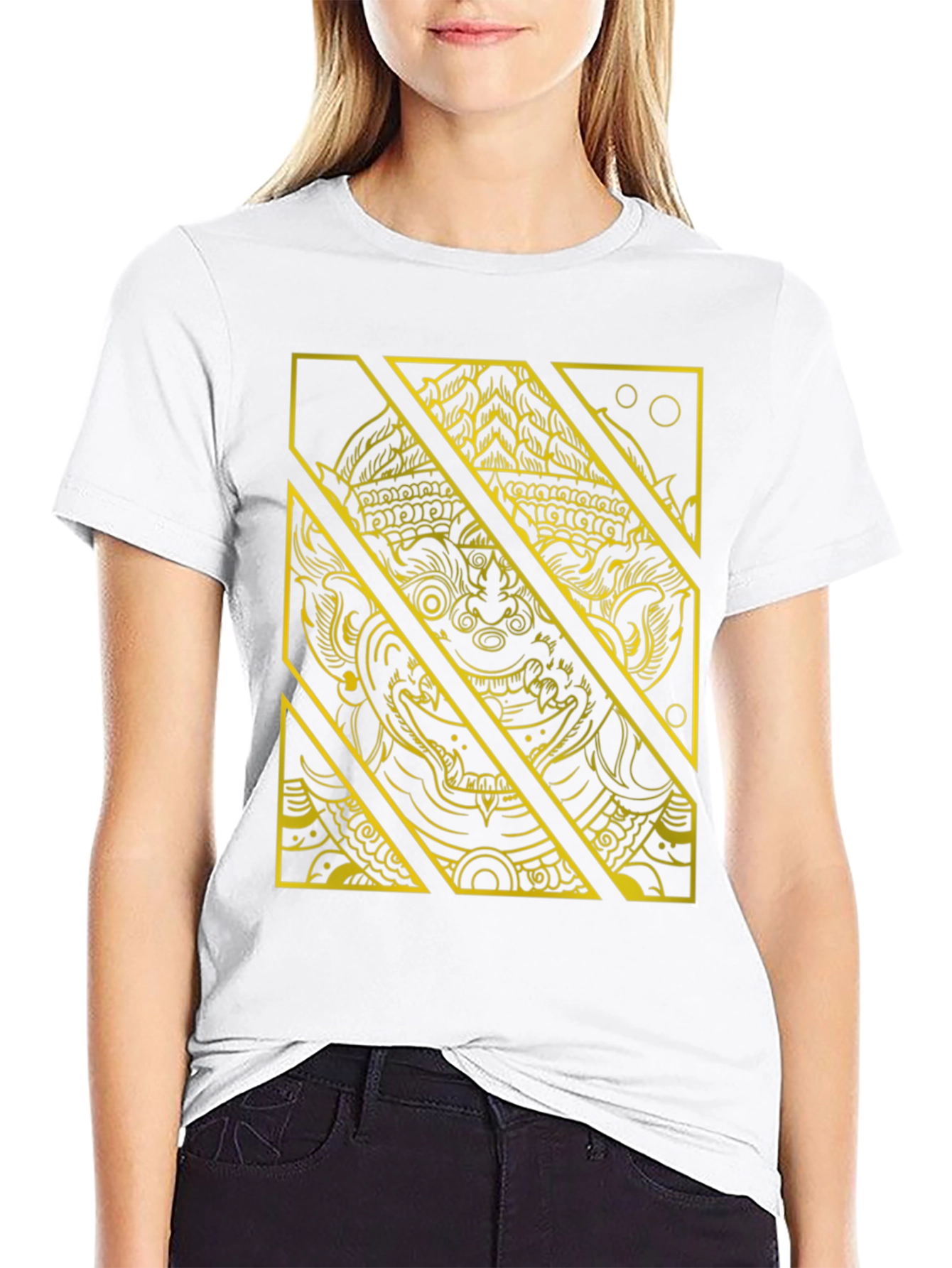 Hanuman Graphic Tee - Striking Black T-Shirt
