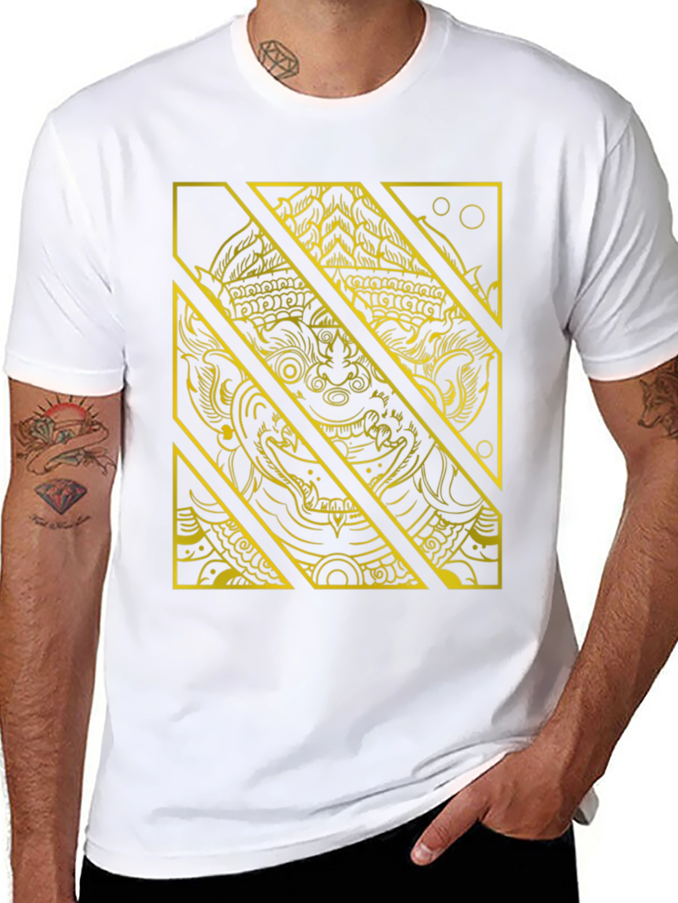 Hanuman Graphic Tee - Striking Black T-Shirt