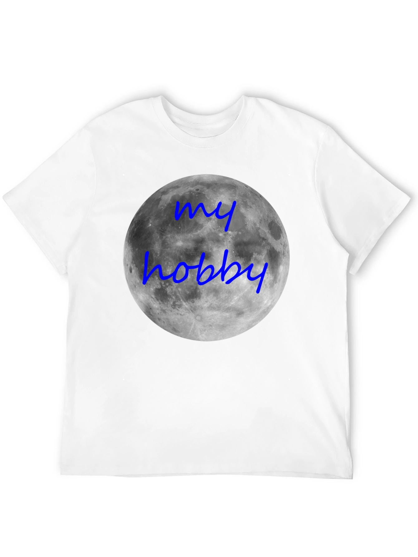 My Hobby Moon T-Shirt - Black Crew Neck Tee