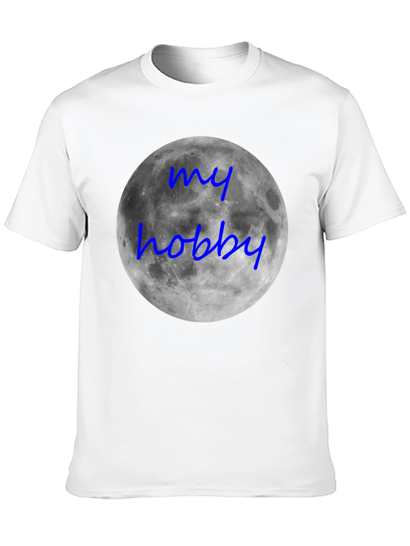 My Hobby Moon T-Shirt - Black Crew Neck Tee