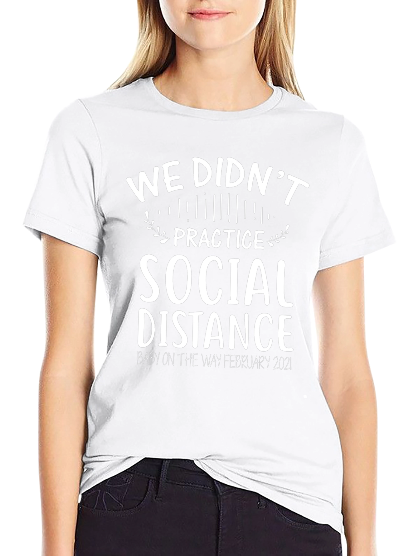 Funny Pregnancy Announcement T-Shirt - Social Distance Fail