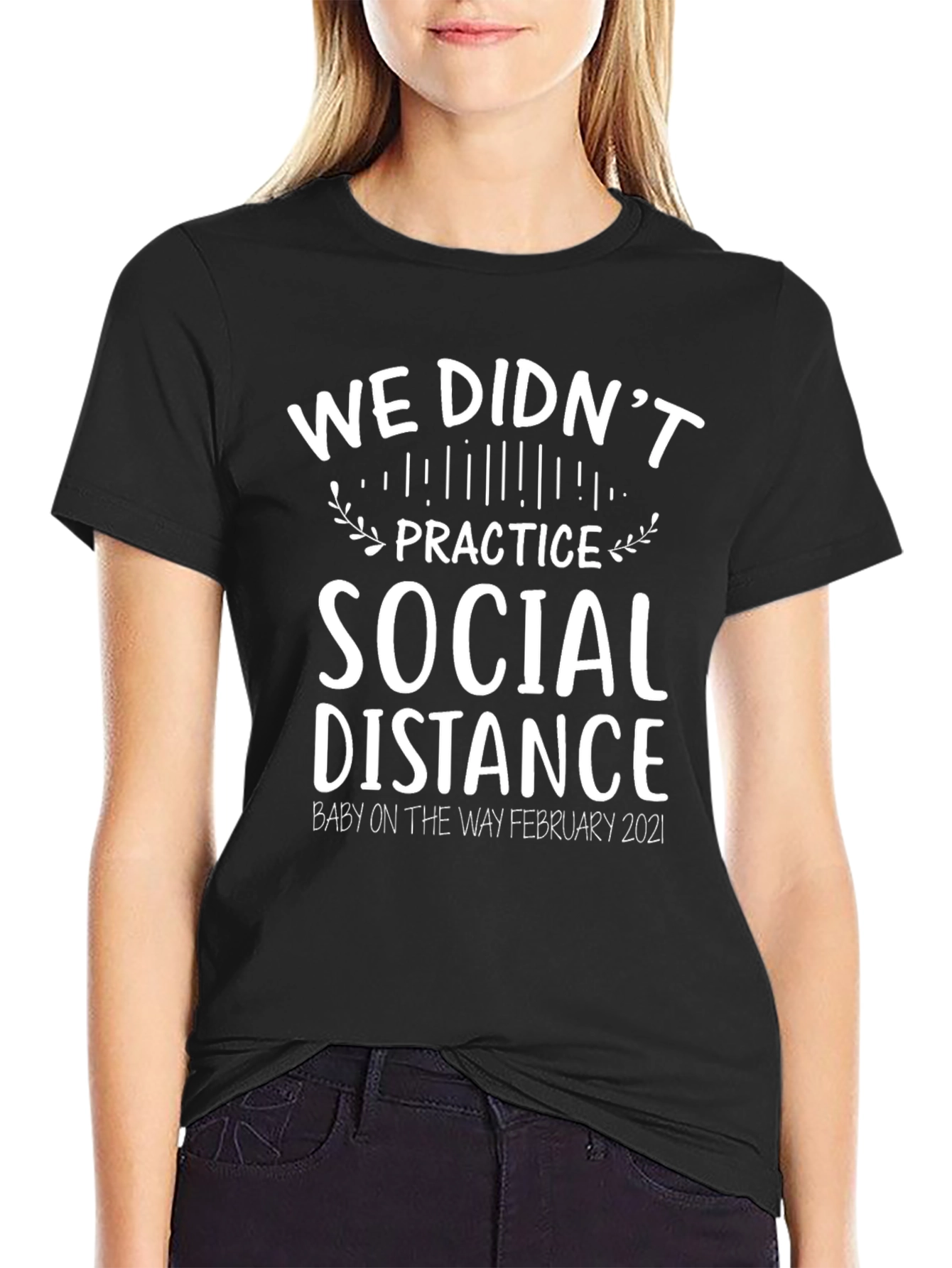 Funny Pregnancy Announcement T-Shirt - Social Distance Fail
