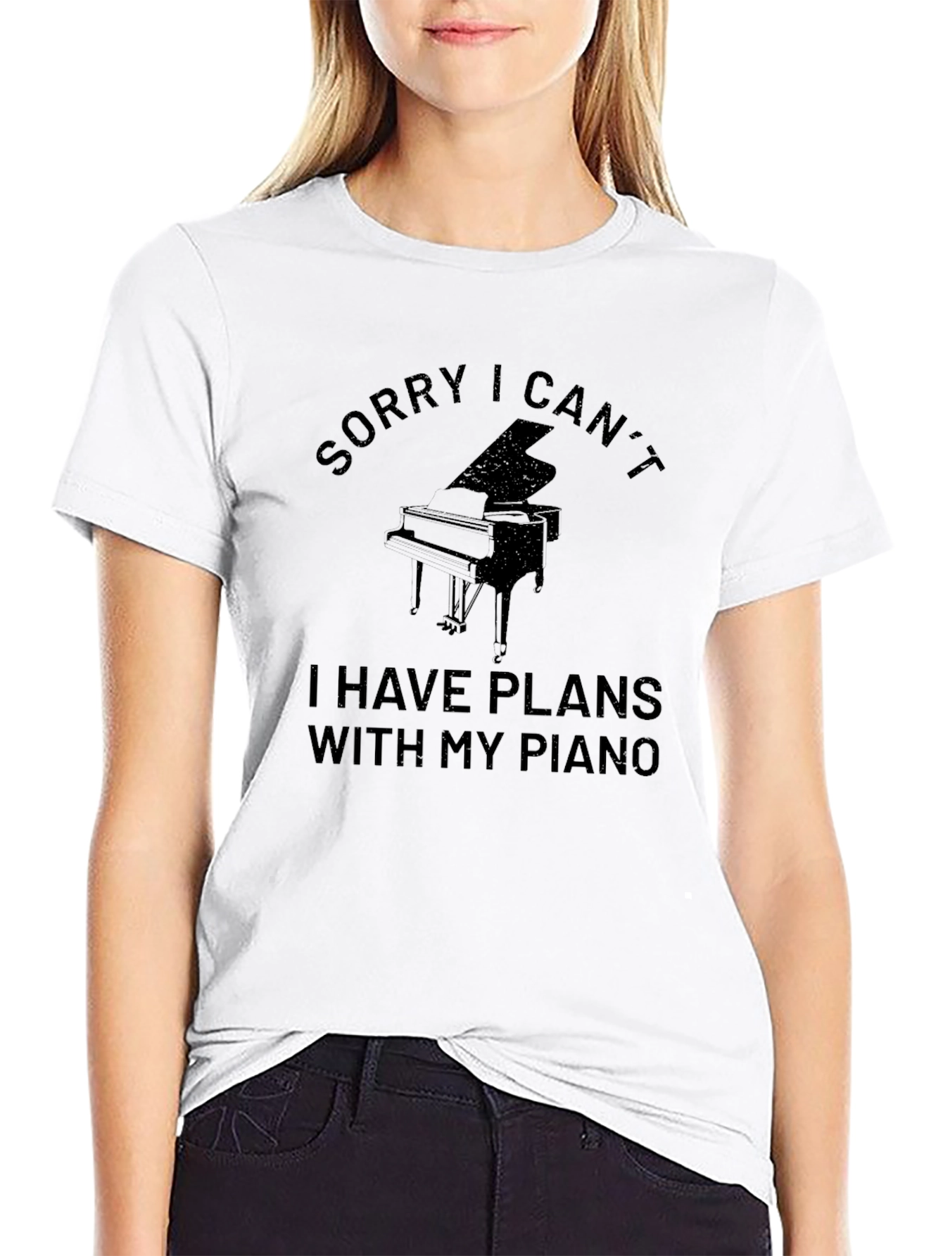 Sorry I Cant. Piano T-Shirt. Musician Gift.
