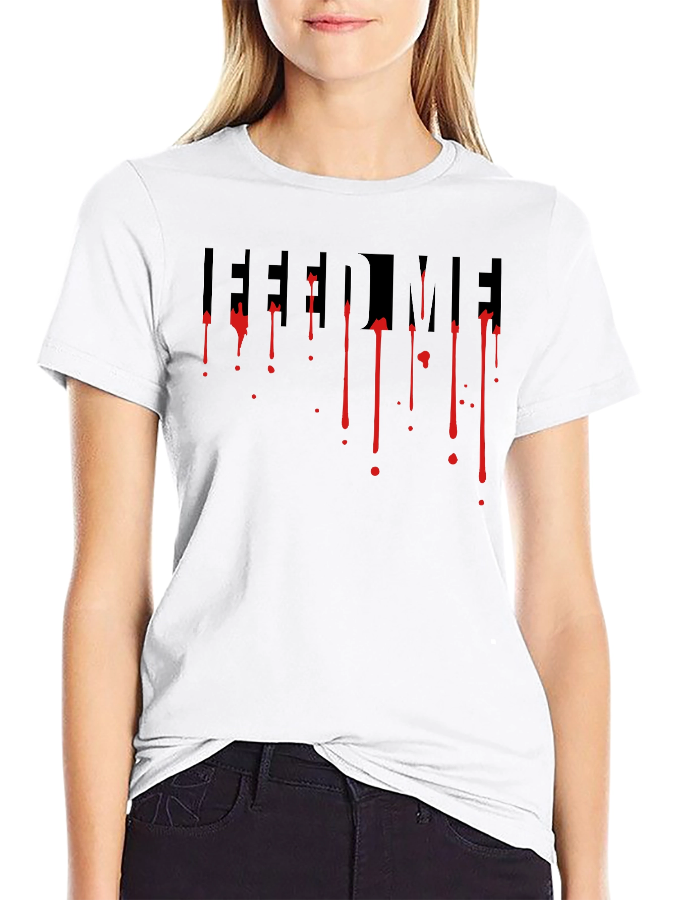 Feed Me T-Shirt - Dripping Red Design