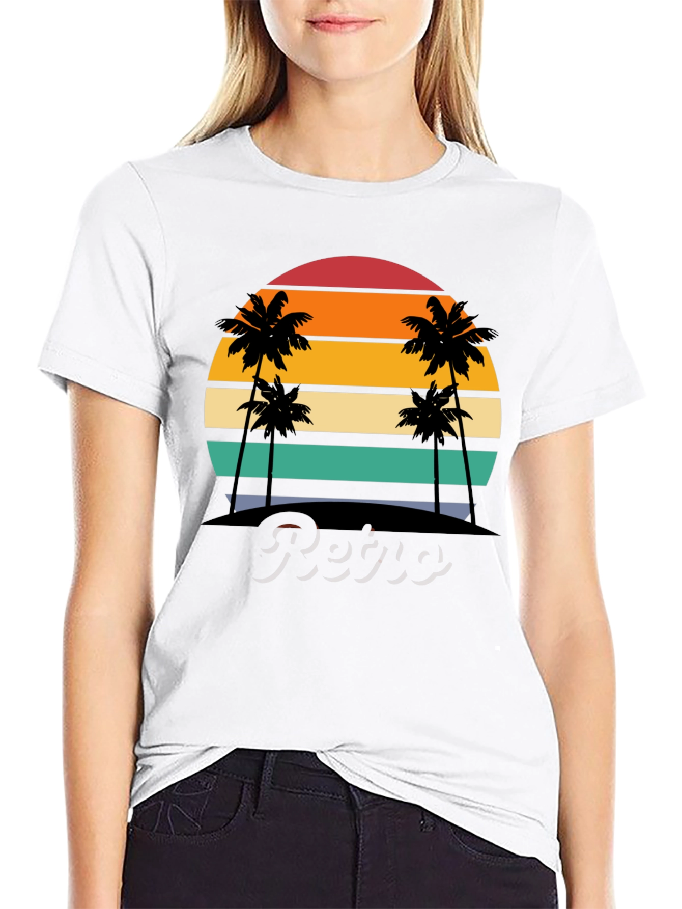 Retro Sunset Palm Tree T-Shirt