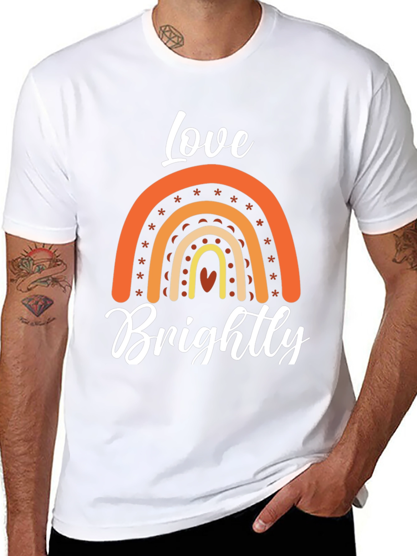 Love Brightly Rainbow Graphic Tee