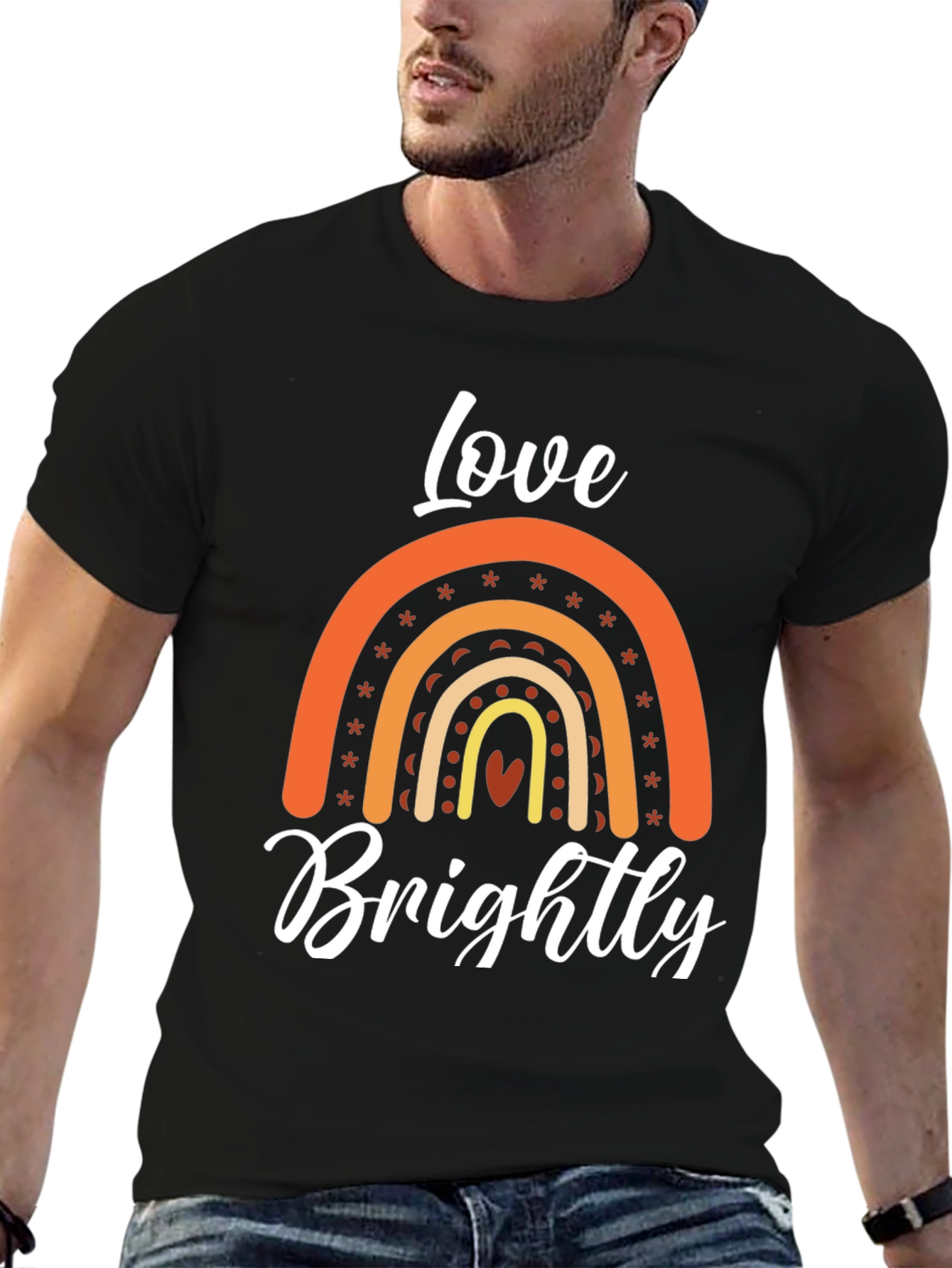 Love Brightly Rainbow Graphic Tee