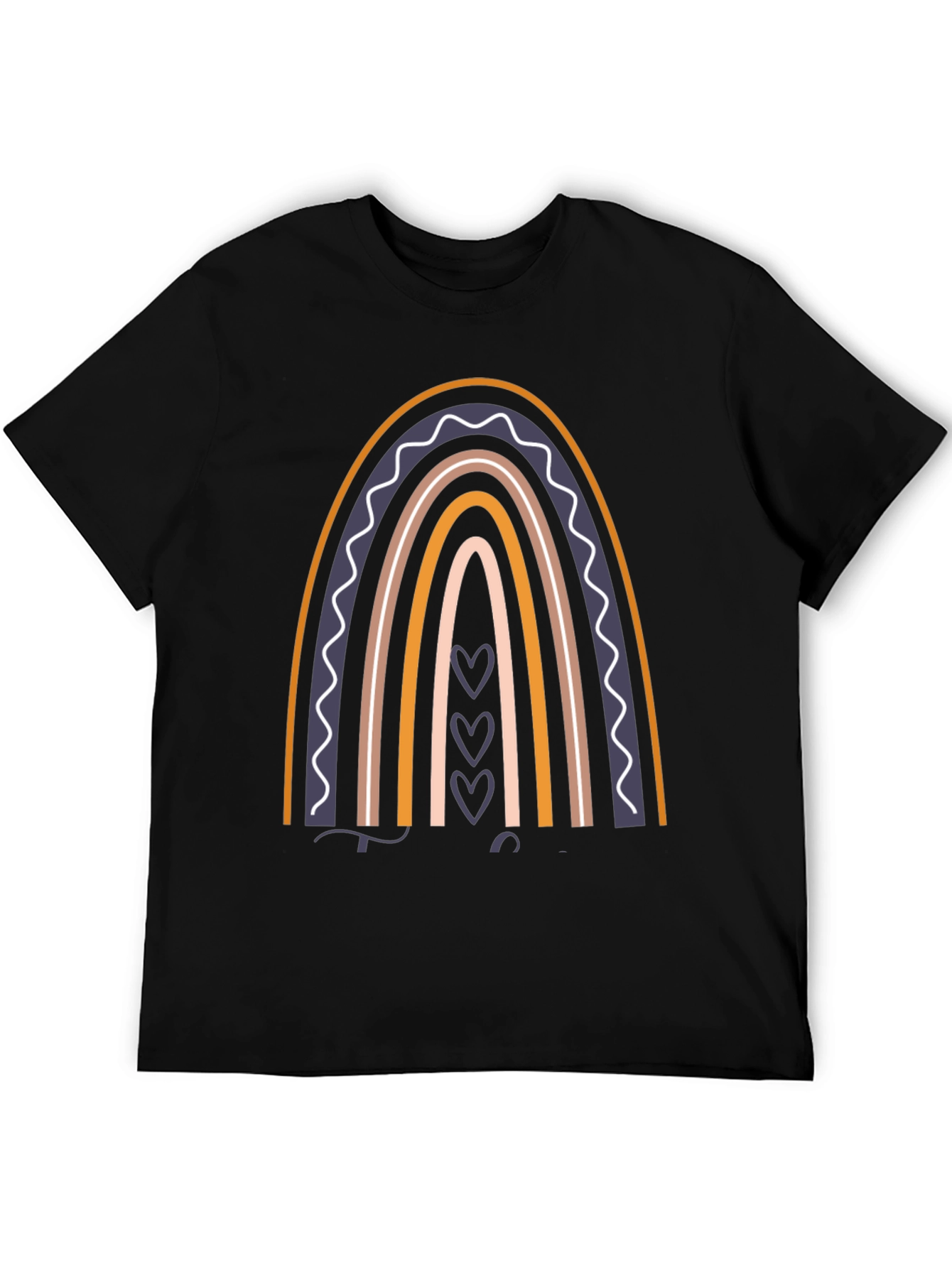 Boho Rainbow Heart Graphic Tee