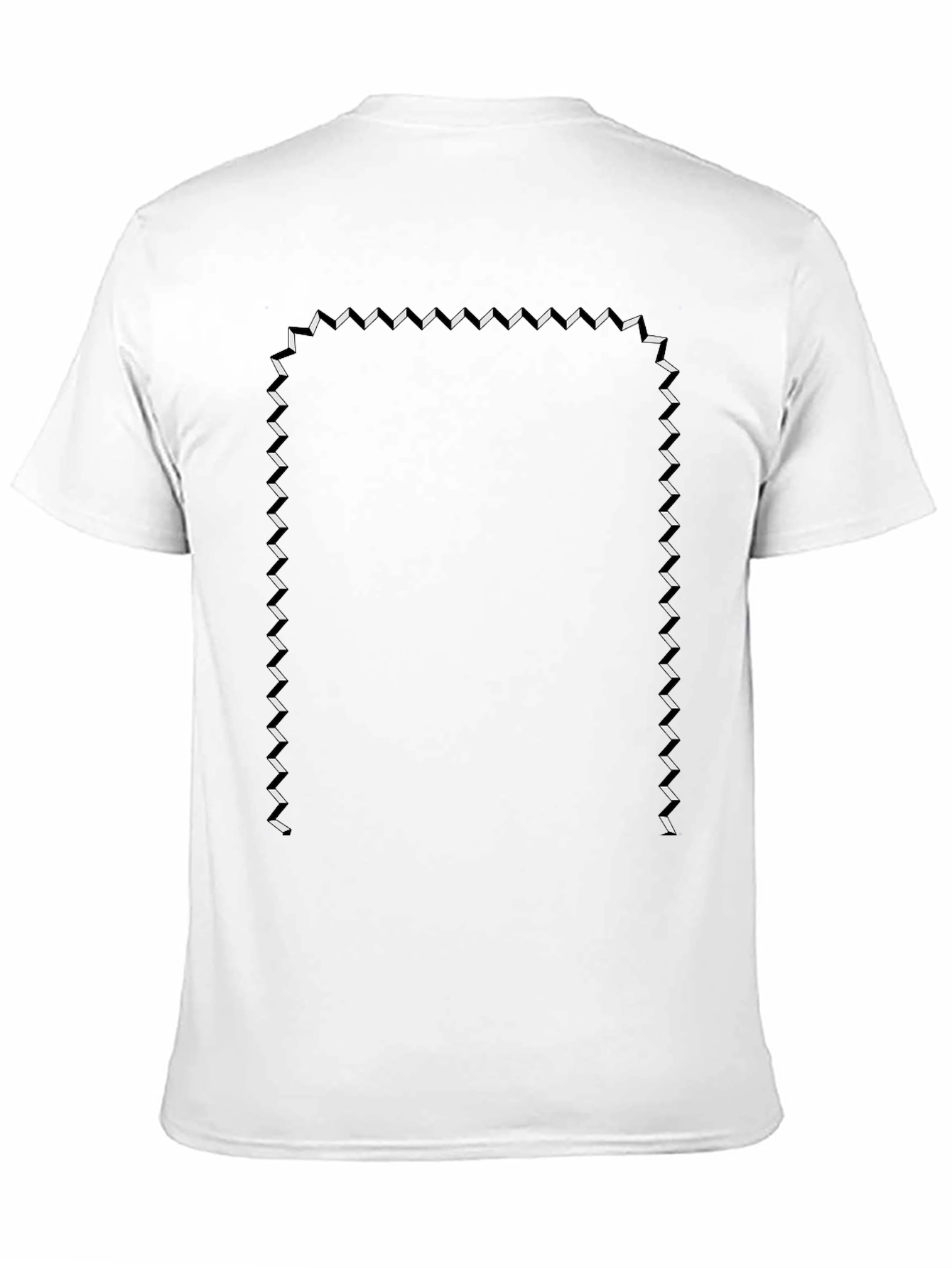 Modern Geometric Framed Black T-Shirt