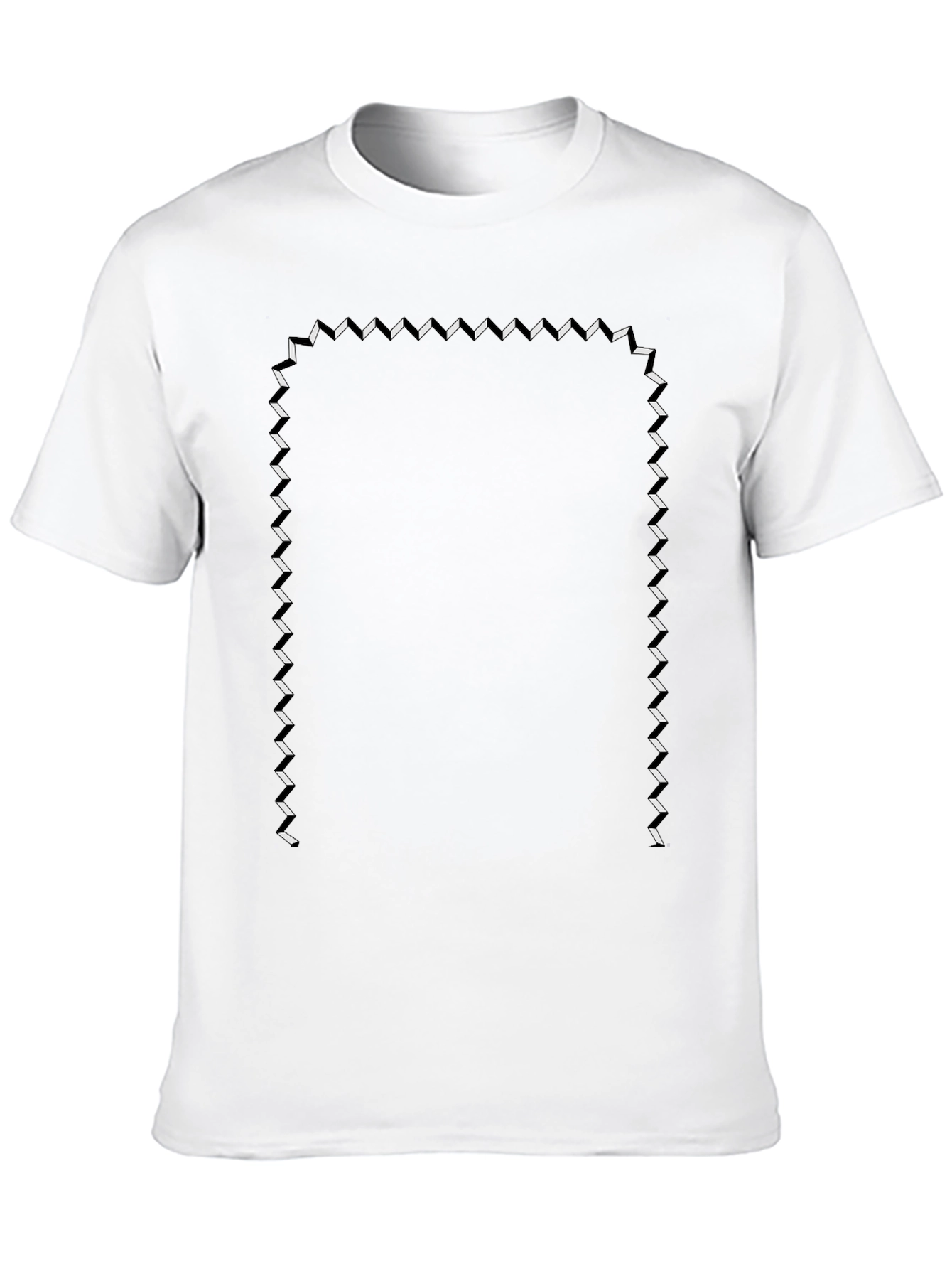 Modern Geometric Framed Black T-Shirt