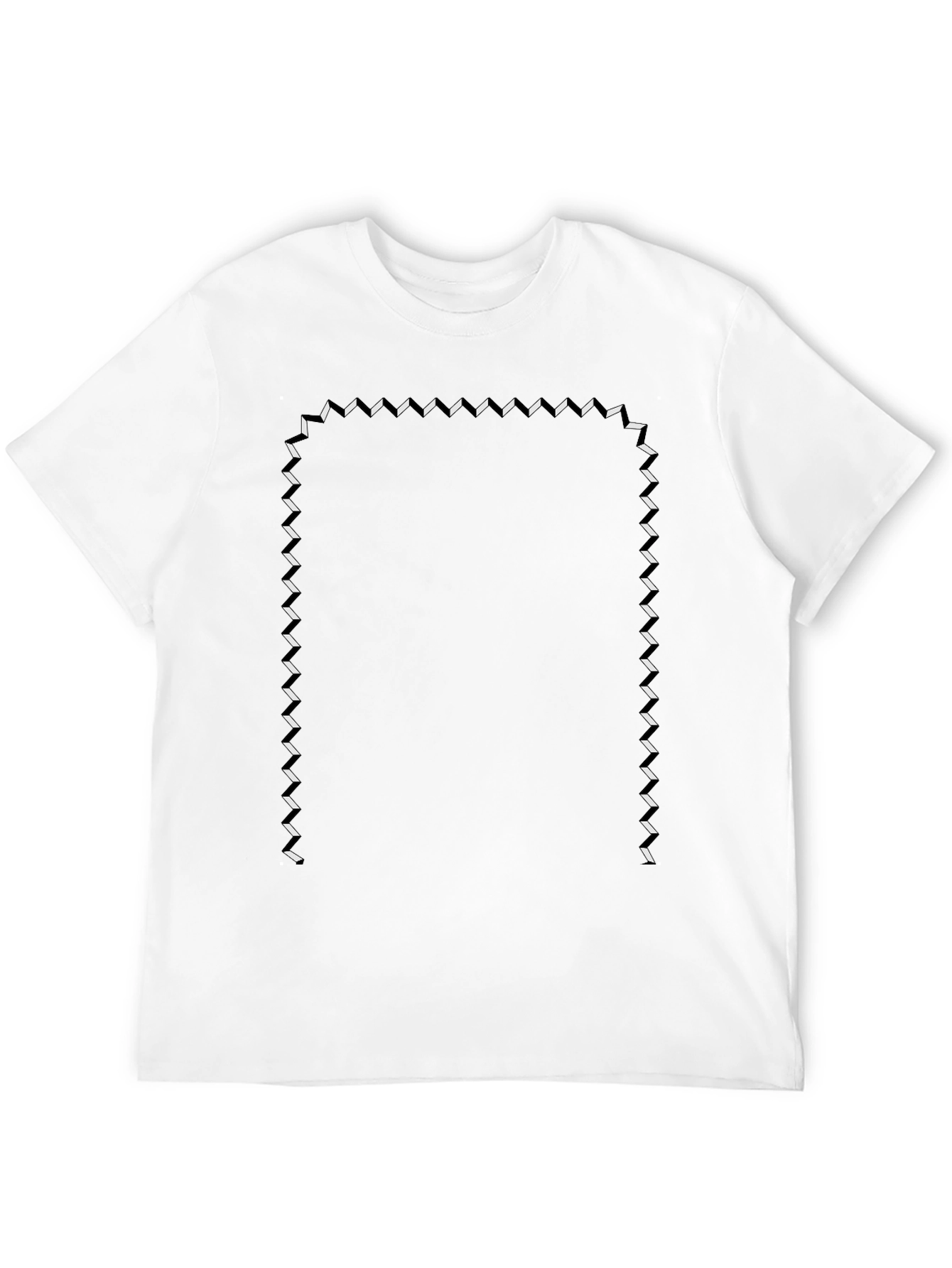 Modern Geometric Framed Black T-Shirt