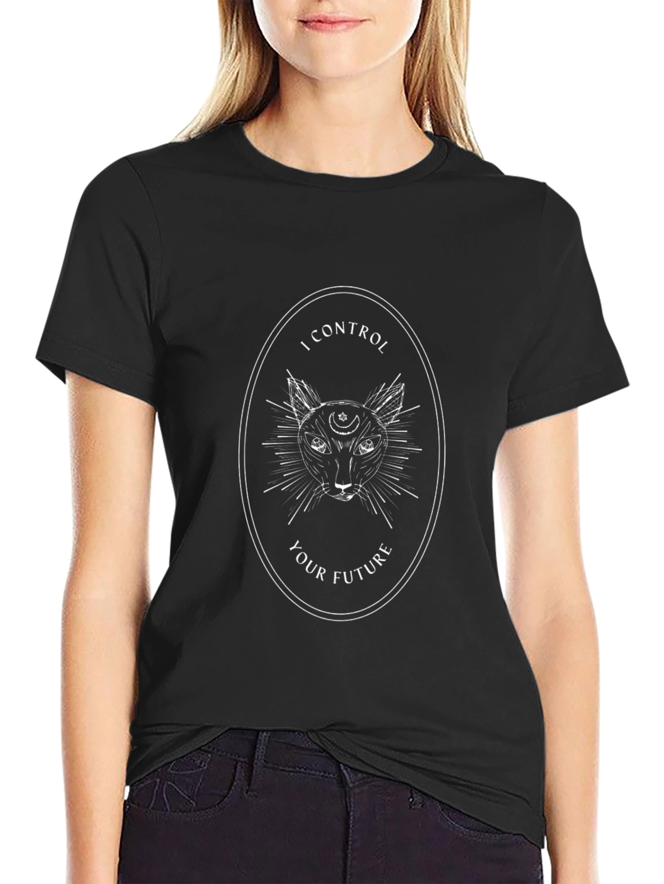 Mystic Cat Graphic Tee - Control Your Future