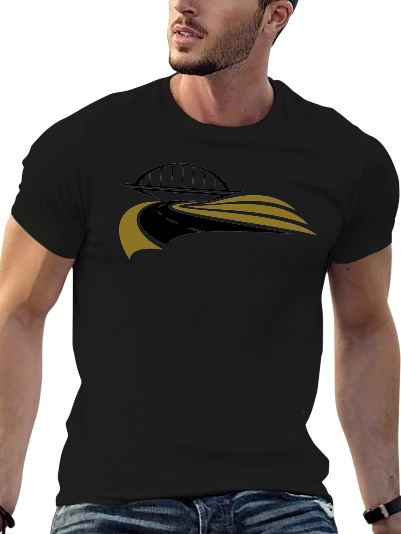 Road Bridge Graphic T-Shirt - Modern Design