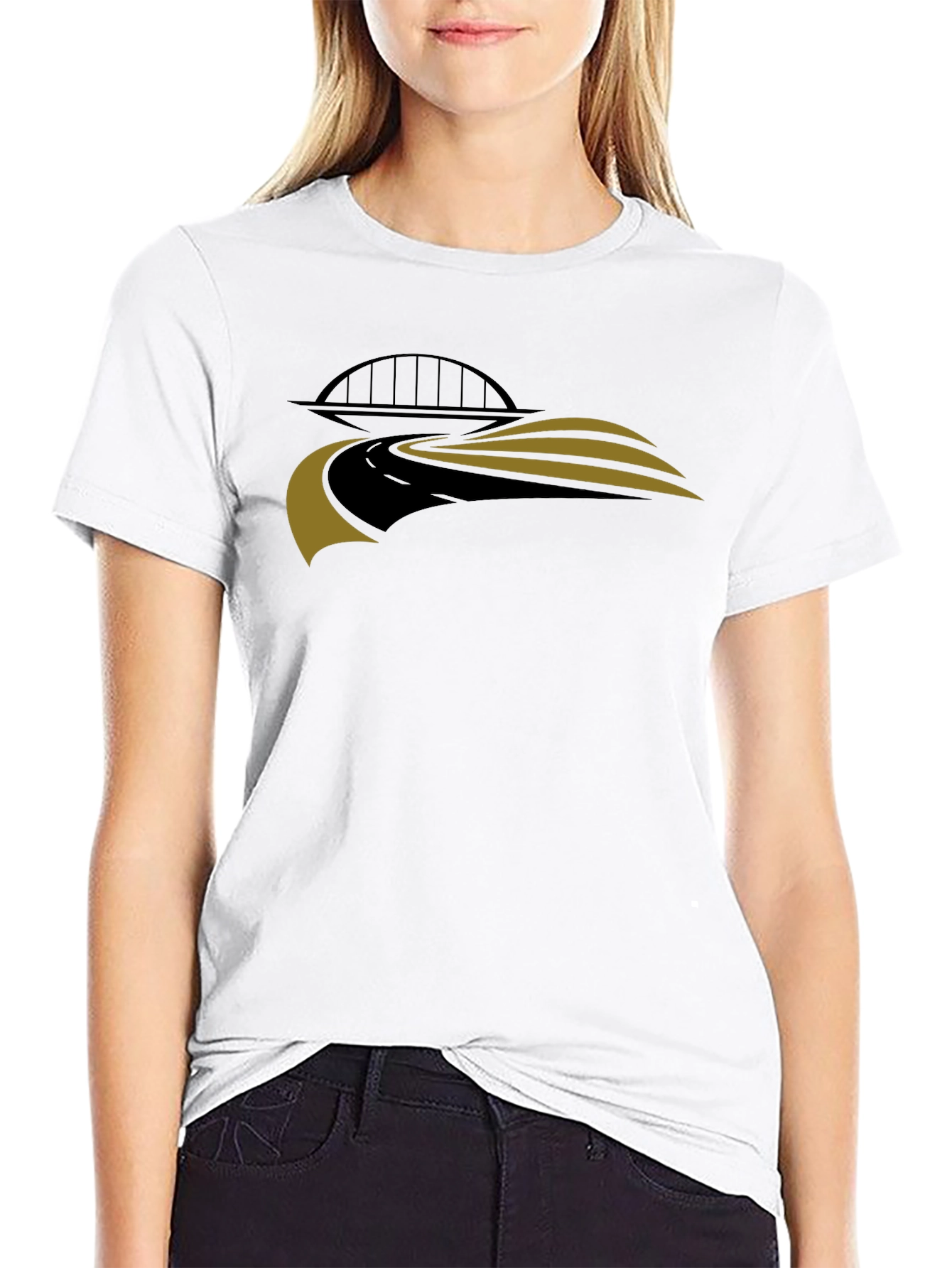 Road Bridge Graphic T-Shirt - Modern Design