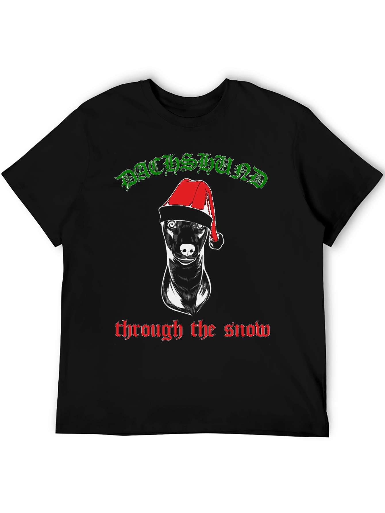 Dachshund Through The Snow Christmas Tee