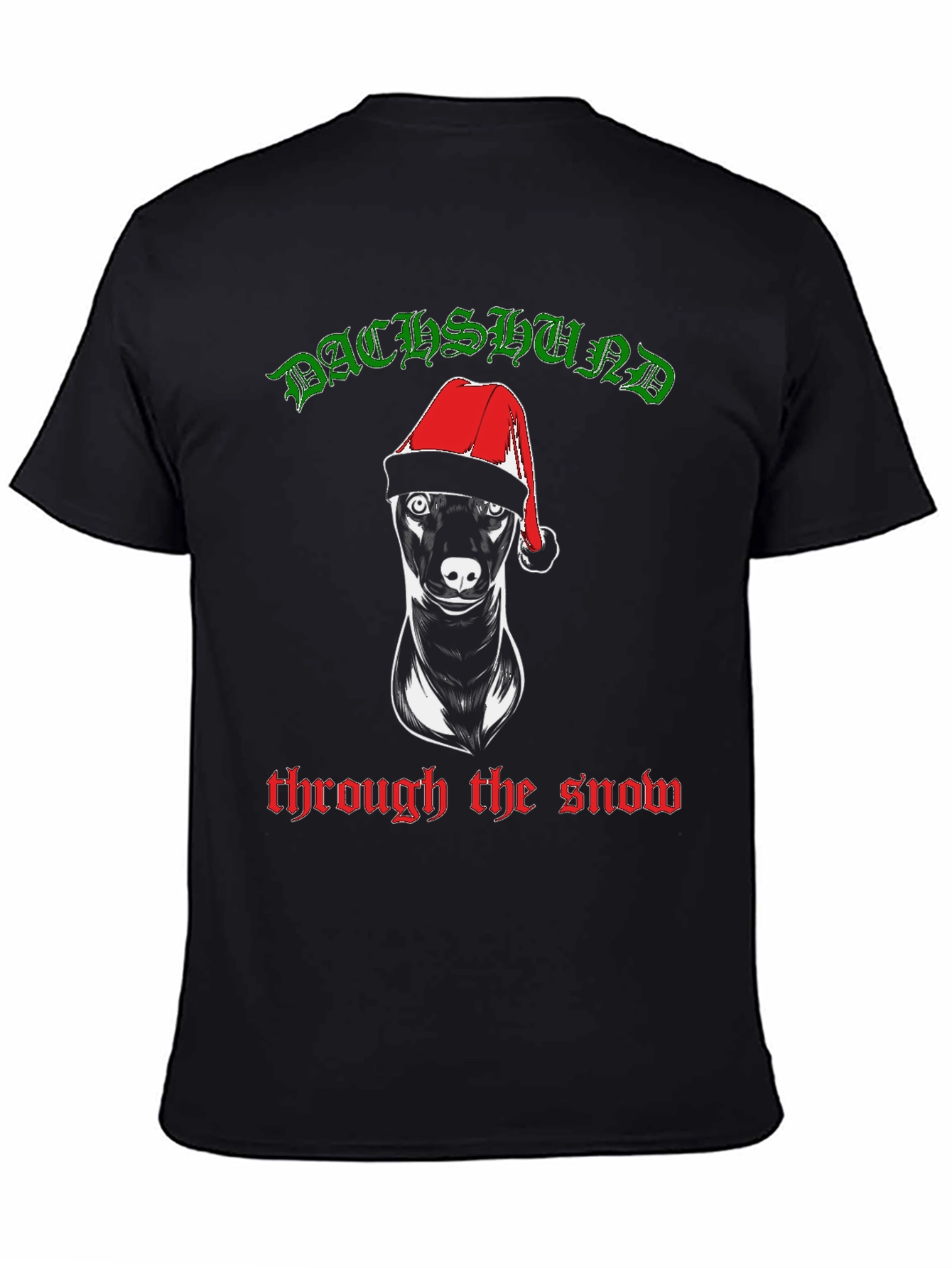 Dachshund Through The Snow Christmas Tee