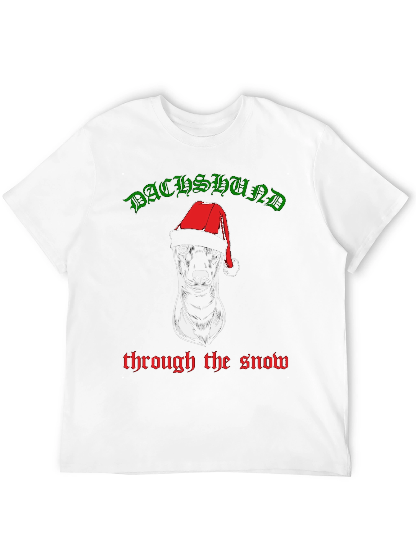 Dachshund Through The Snow Christmas Tee