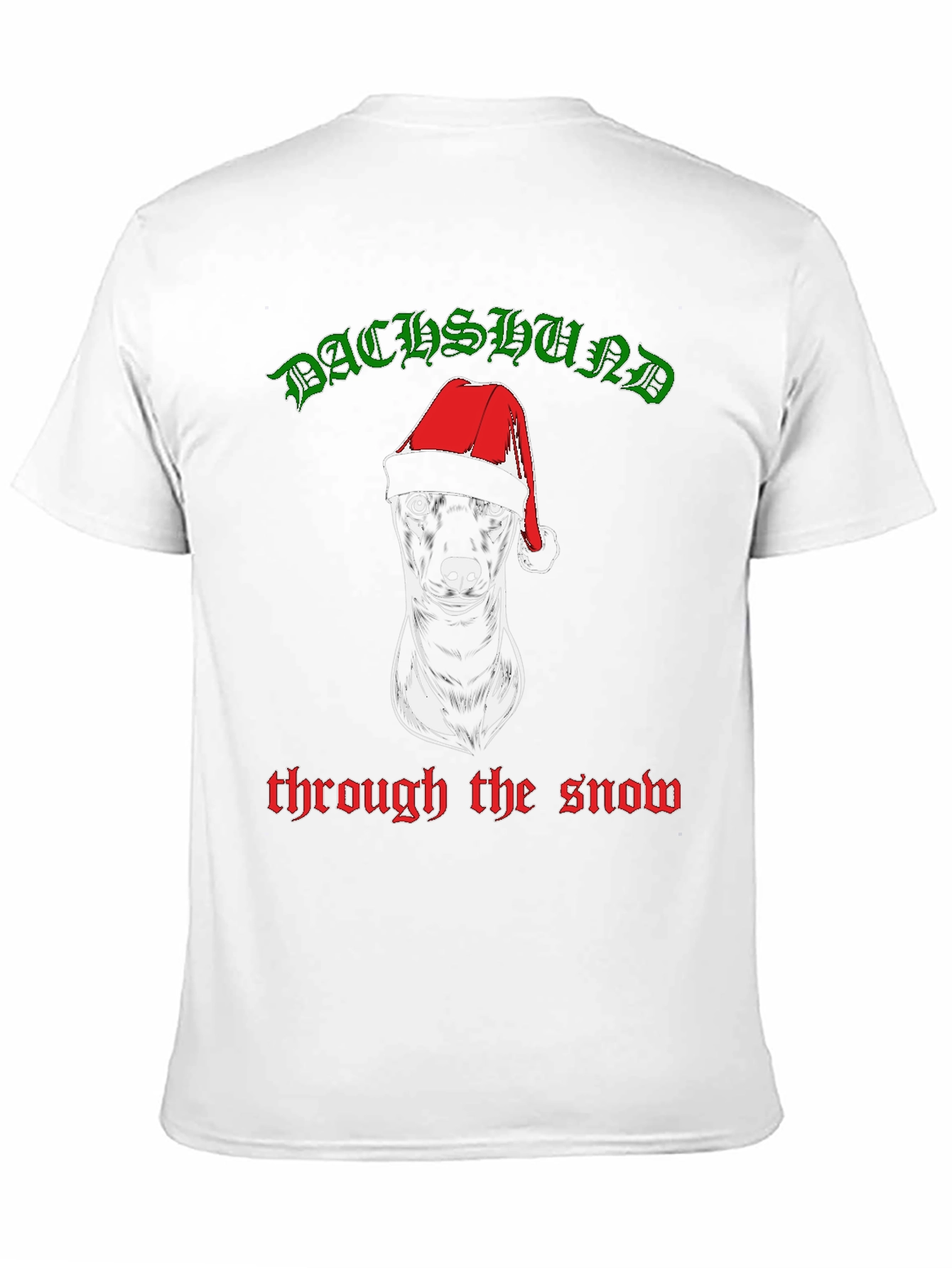 Dachshund Through The Snow Christmas Tee