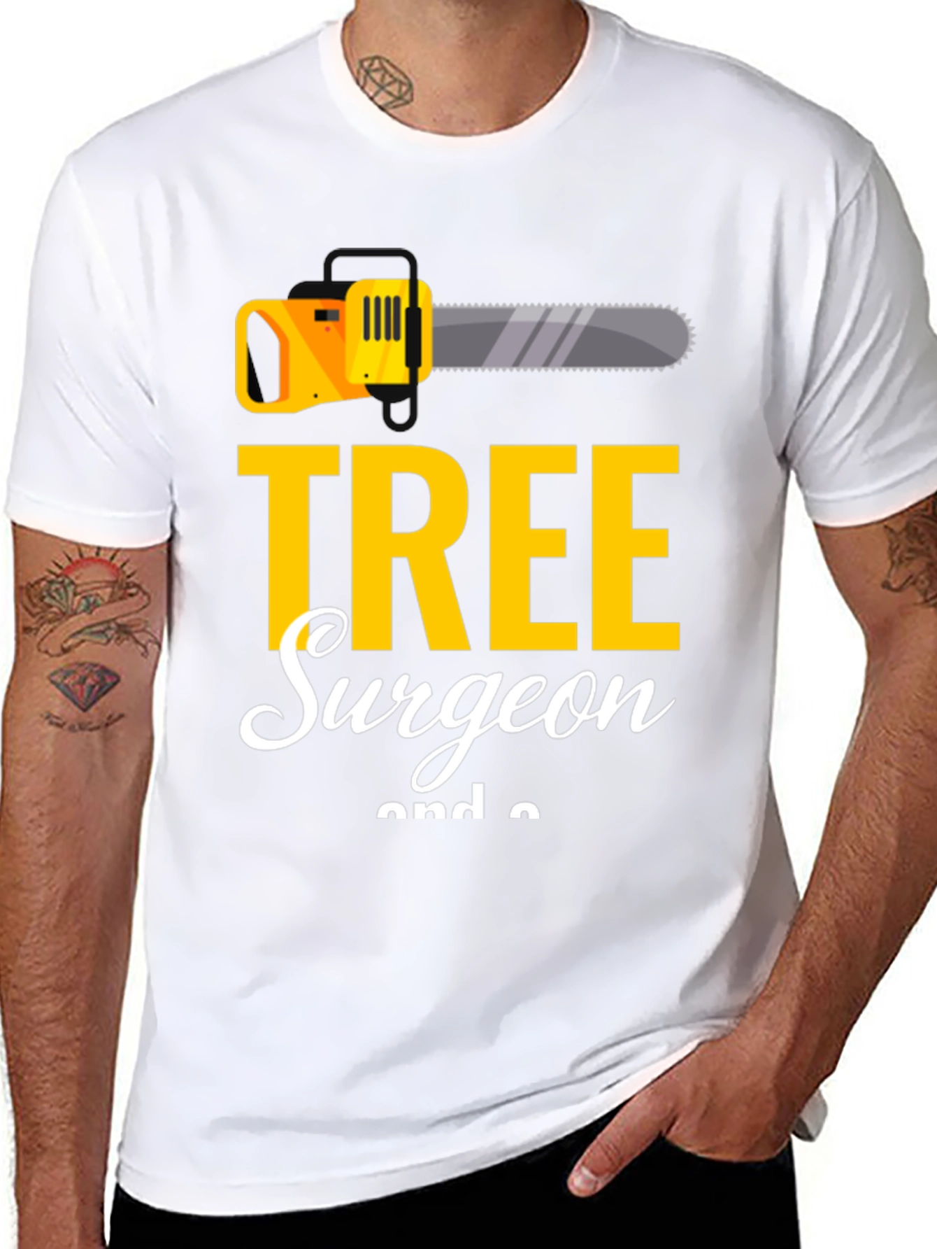 Tree Surgeon Graphic Tee - Chainsaw Design