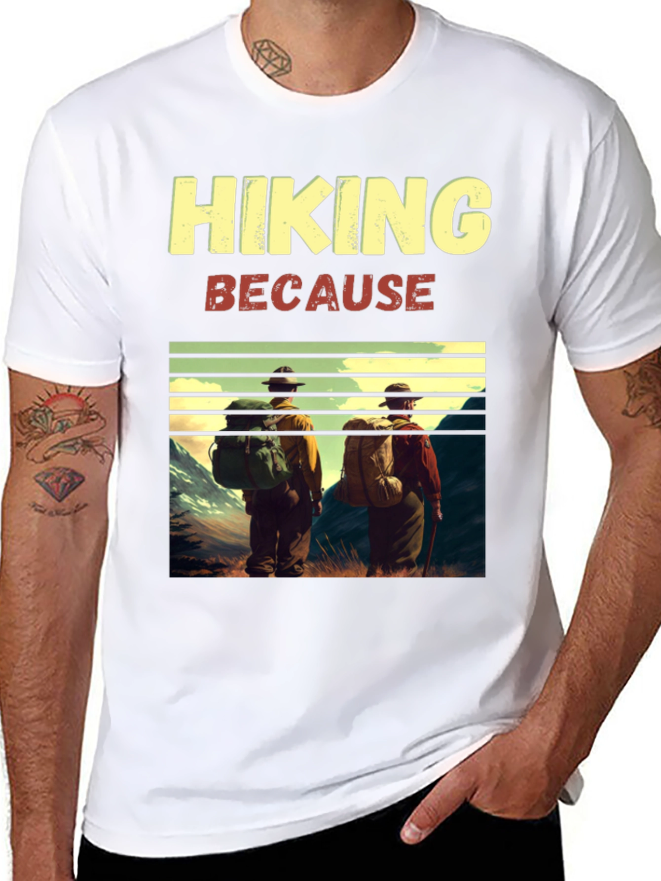Hiking T-Shirt - Because Adventure Awaits