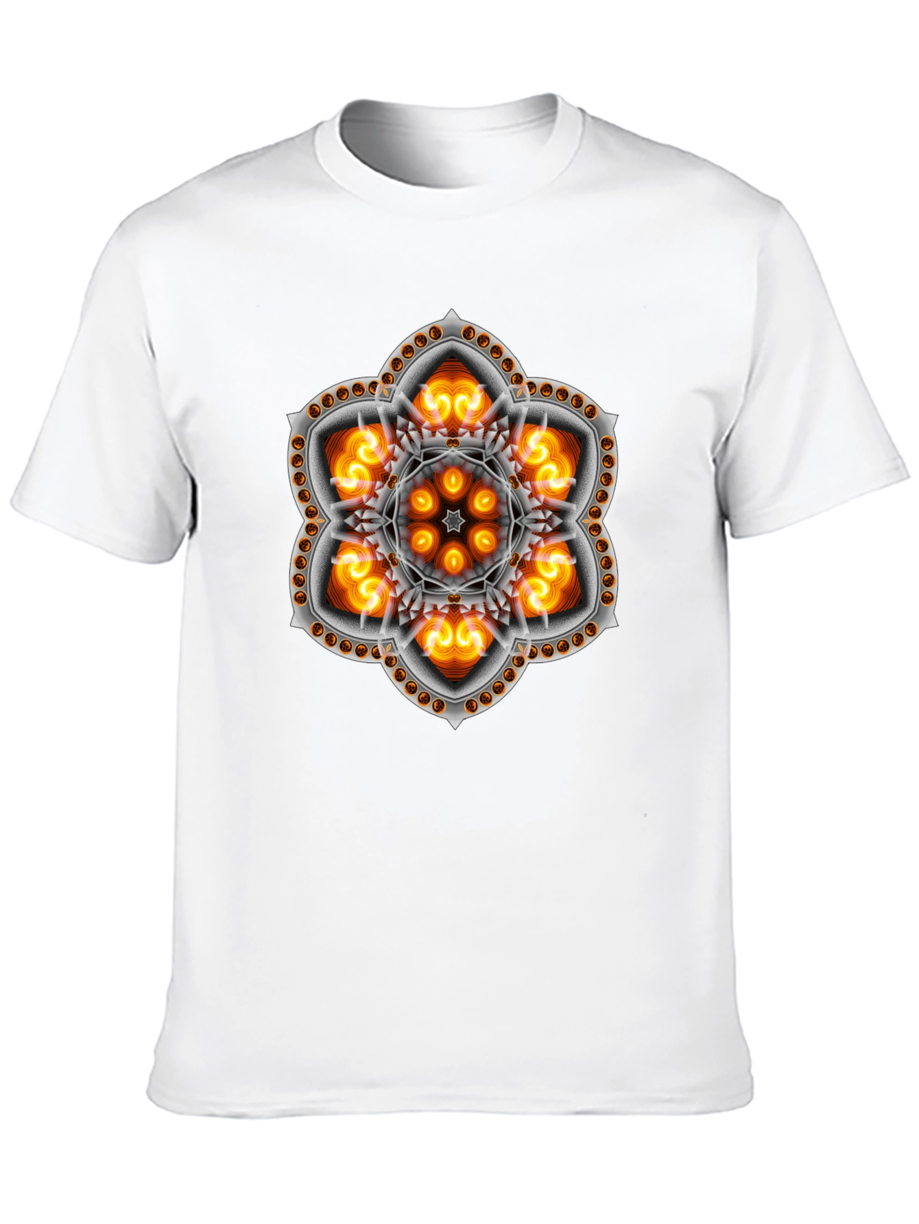 Mystic Flame Mandala Graphic Tee - Black