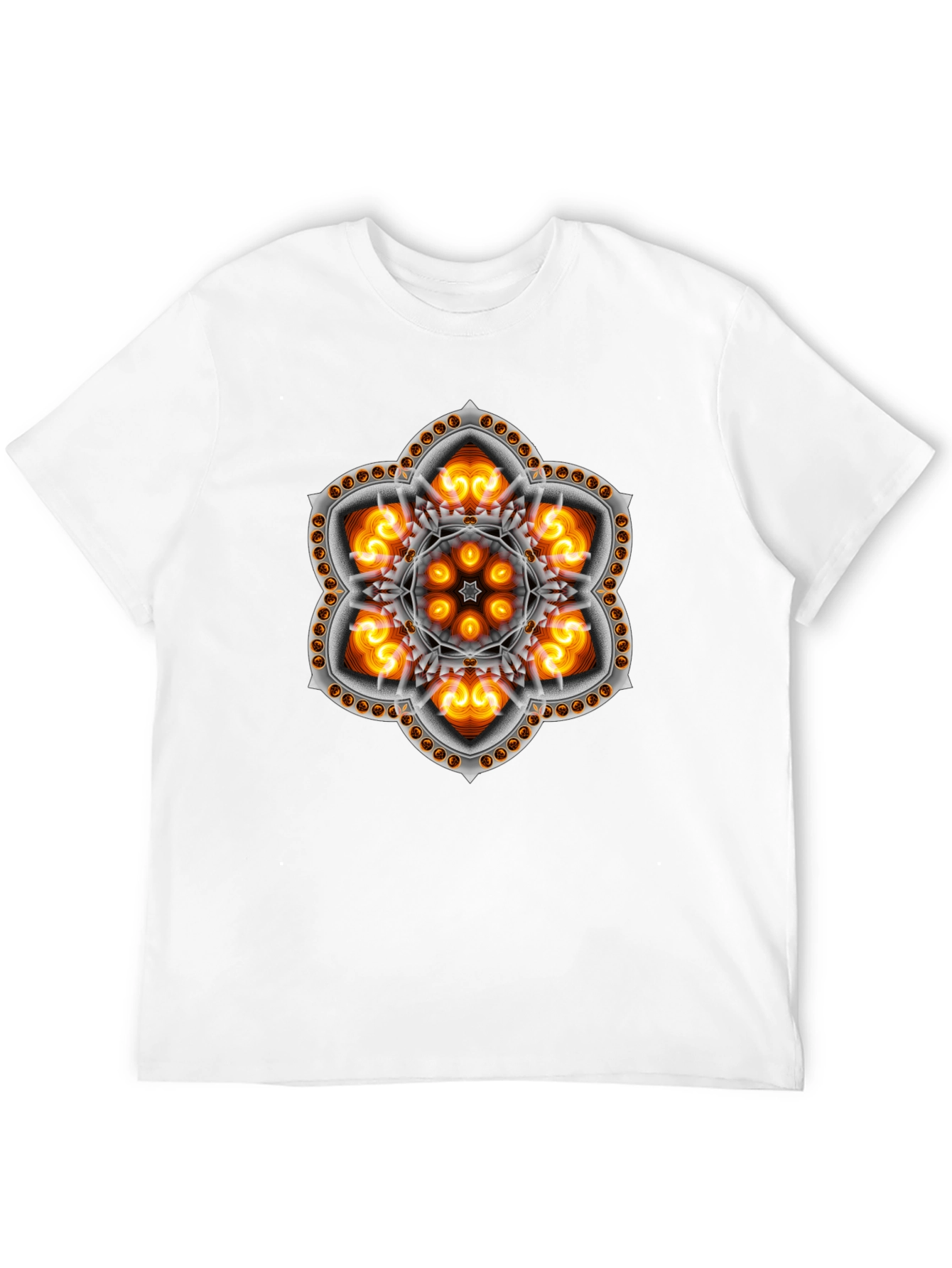 Mystic Flame Mandala Graphic Tee - Black