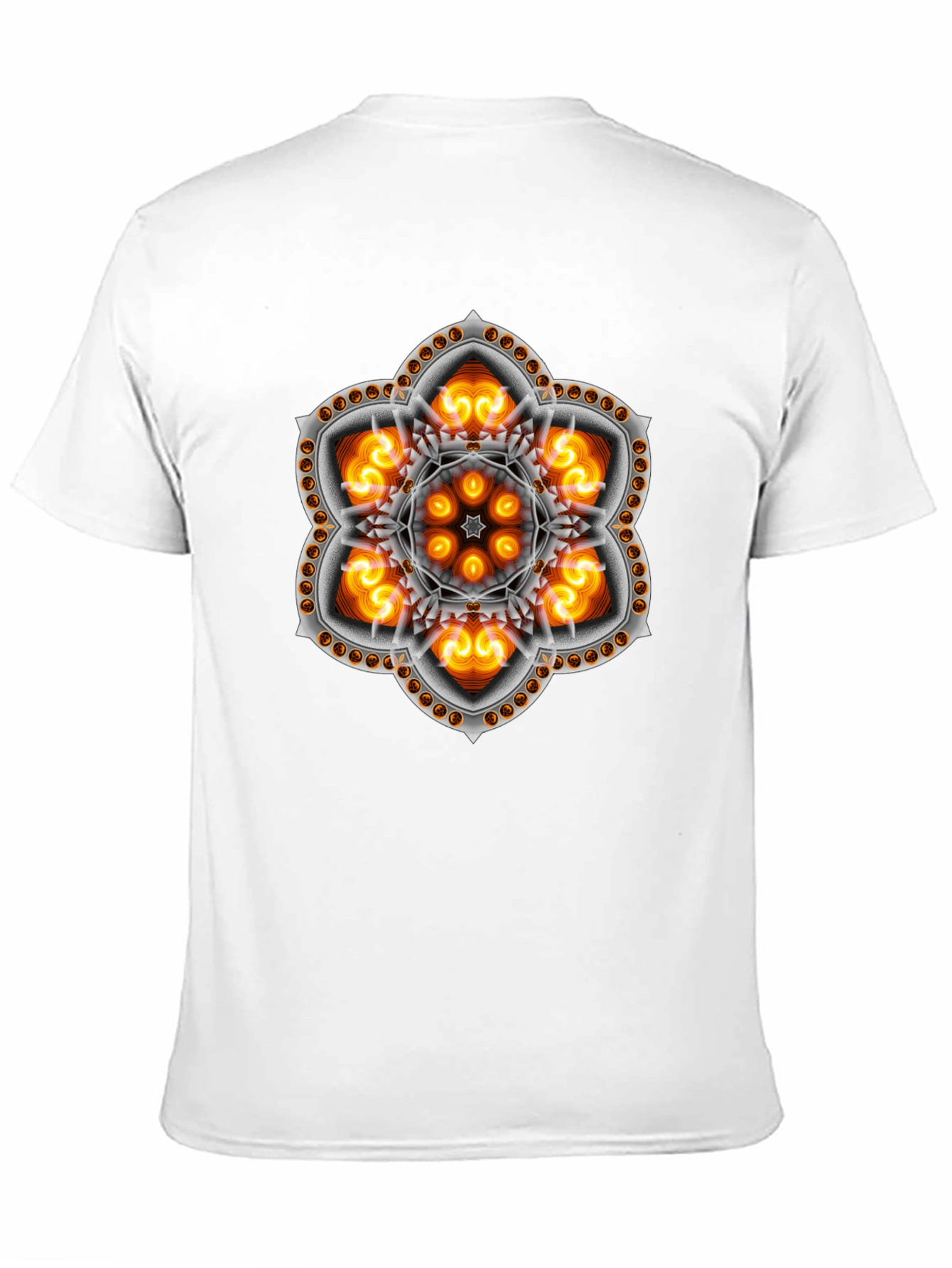 Mystic Flame Mandala Graphic Tee - Black