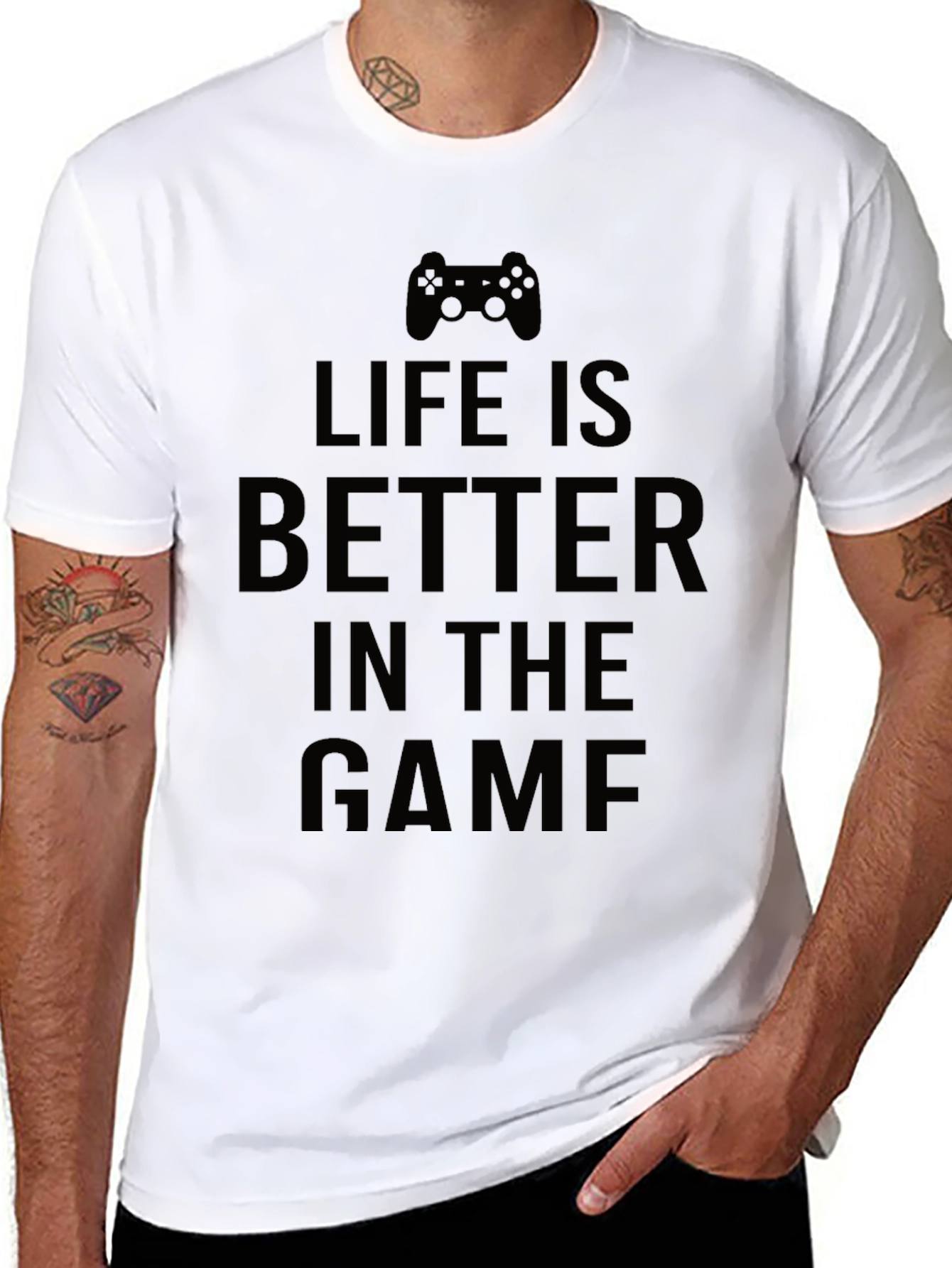 Life is Better in the Game Black T-Shirt